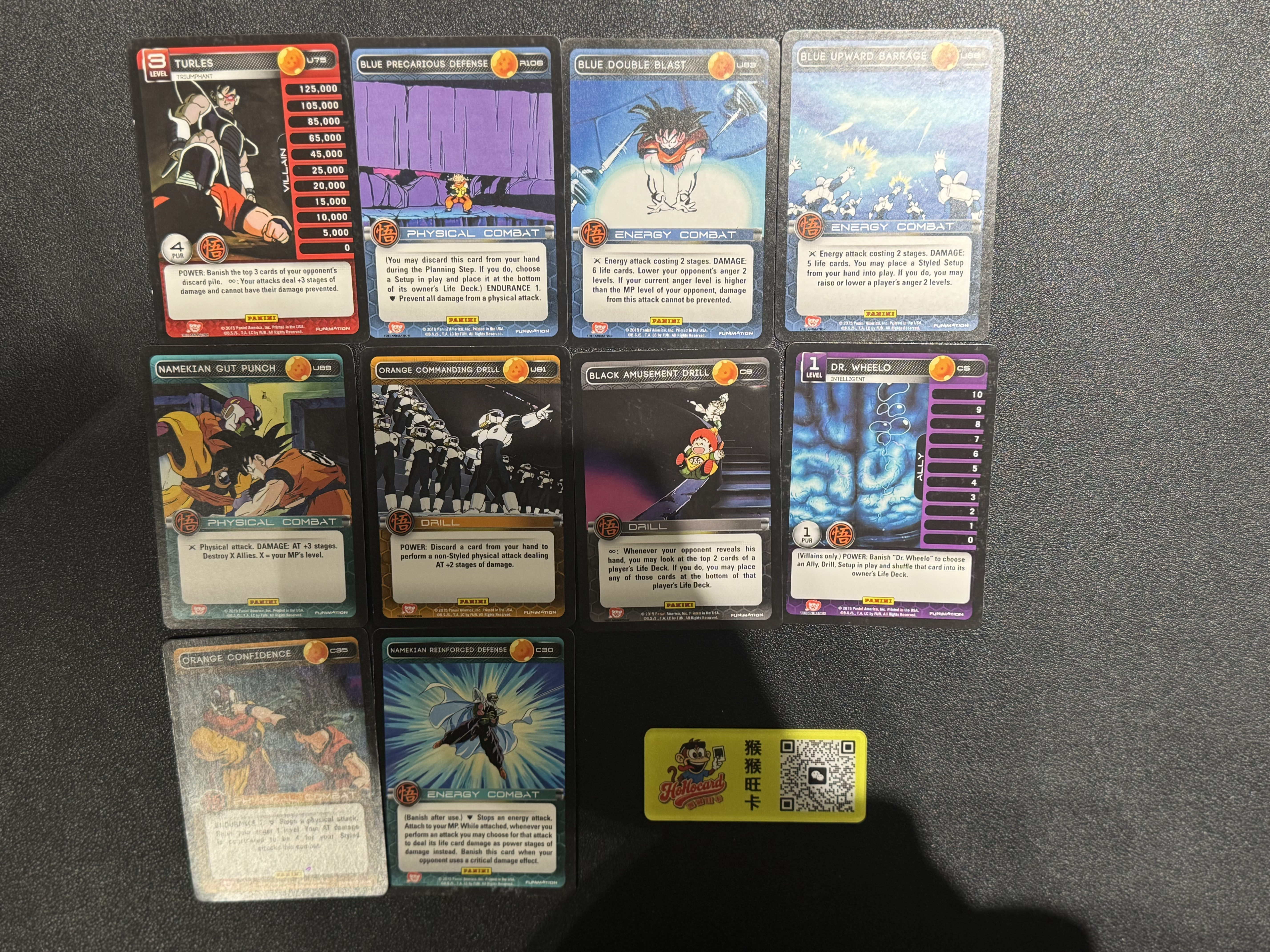 2015 Panini Dragon Ball turles 【猴猴旺卡】龙珠 老卡 孙悟空 比克 威洛博士等 打包共 10张 29a【herry】