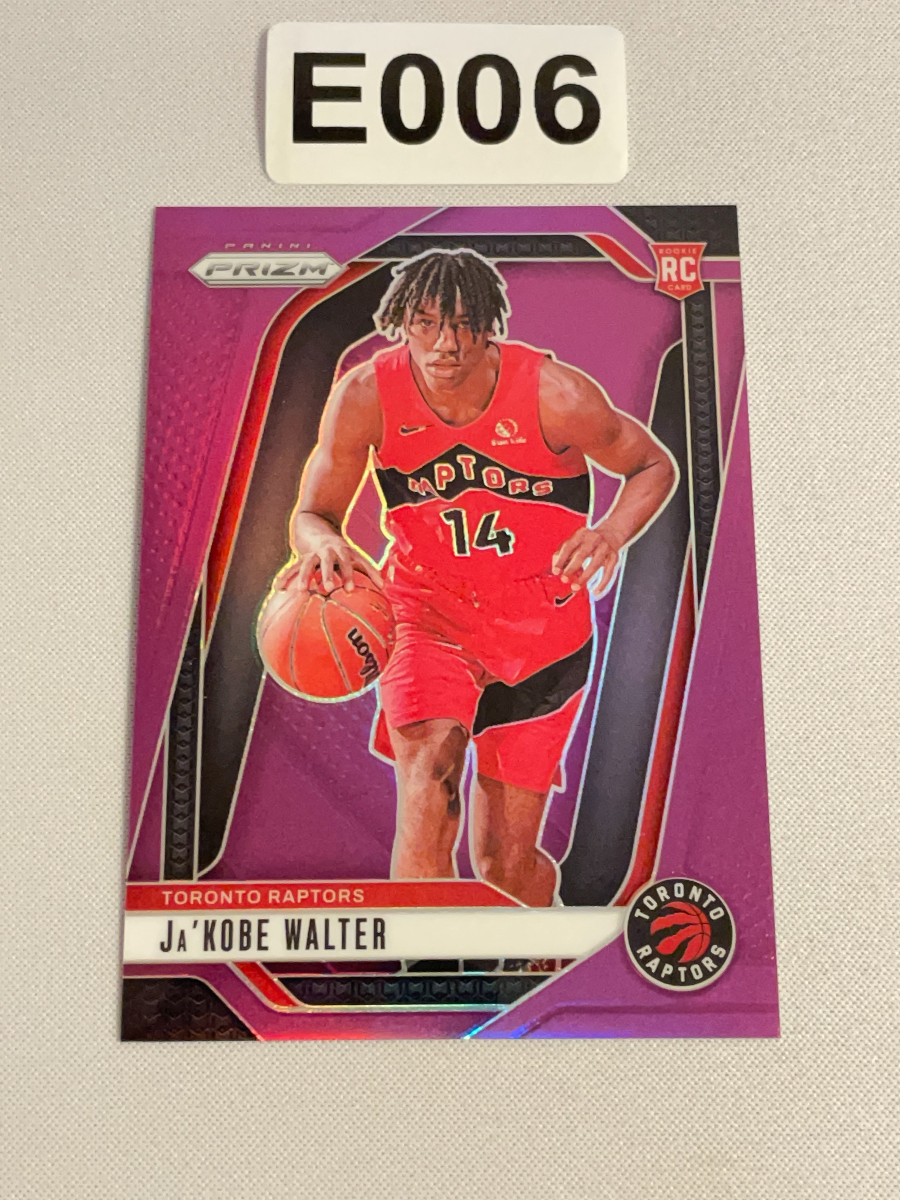 【天龙球星卡】RAIN 2024-25 PRIZM 猛龙 贾科比沃尔特 99编新秀紫折 RC折射 62/99