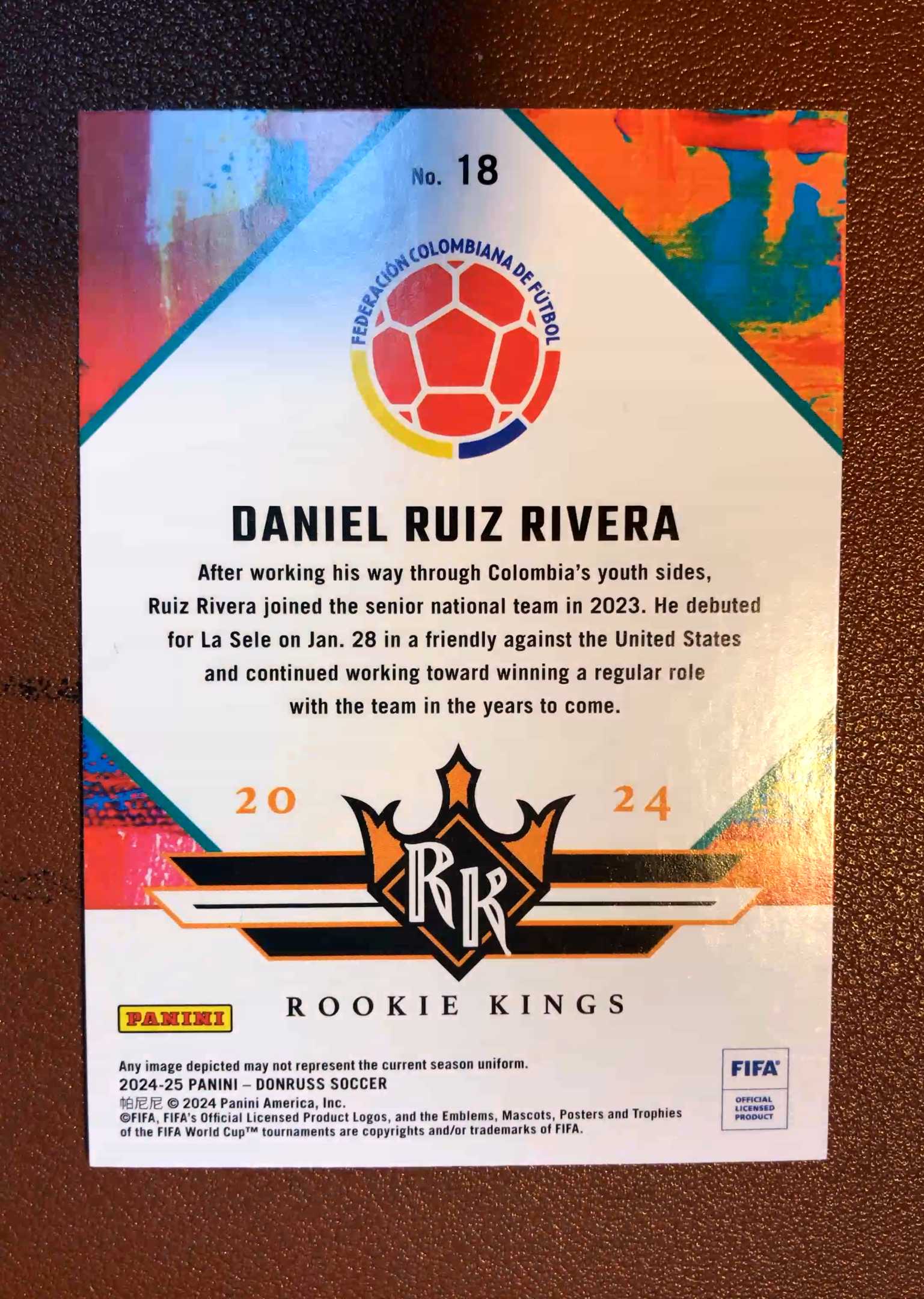 2024 Panini Donruss Daniel Ruiz Rivera RC 油画特卡 杜蕾斯 卡品如图 值得收藏评鉴581