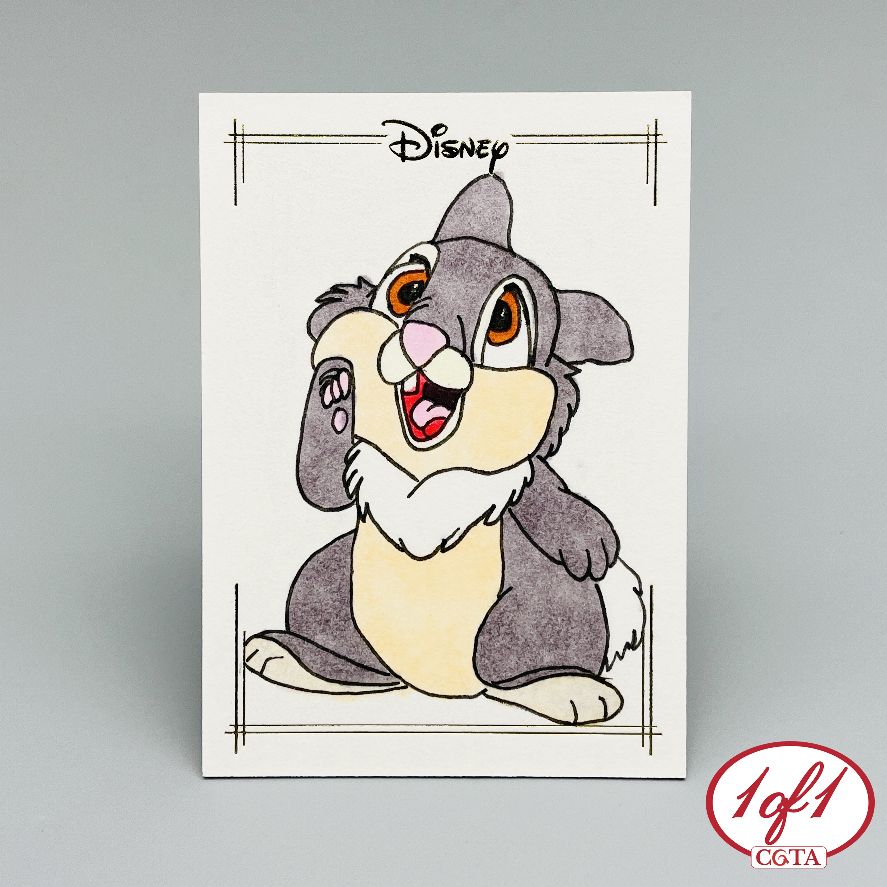 【CGTA 1/1】2025 Topps Chrome Disney 迪士尼 小鹿斑比 兔子 桑普 1/1编 1of1 Sketch 手绘卡 ...