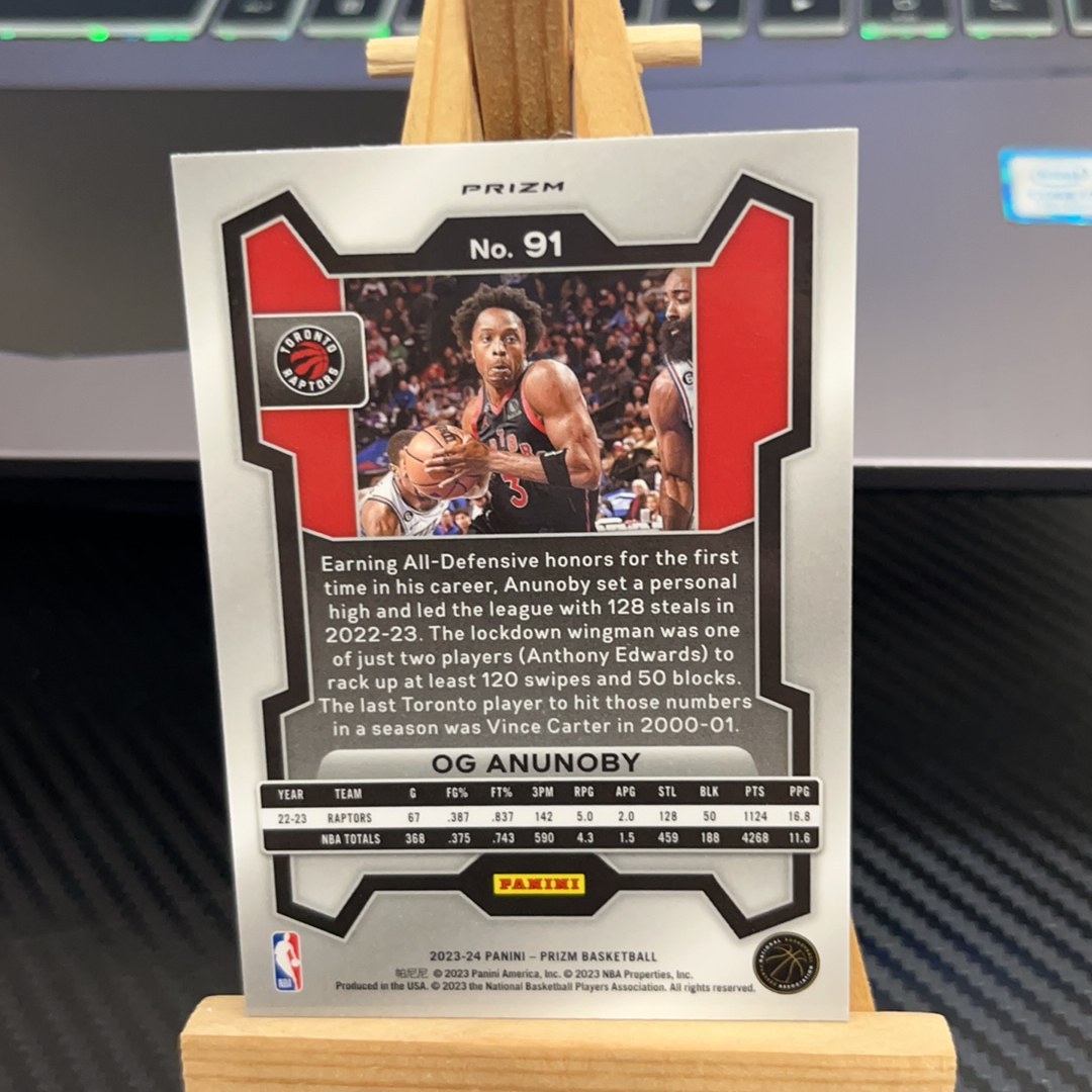 2023-24 Panini Prizm OG Anunoby OG 阿奴诺比 猛龙 银折 折射 prizm系列 pz 卡品如图 凑图必备 值得收藏!免费代卖!