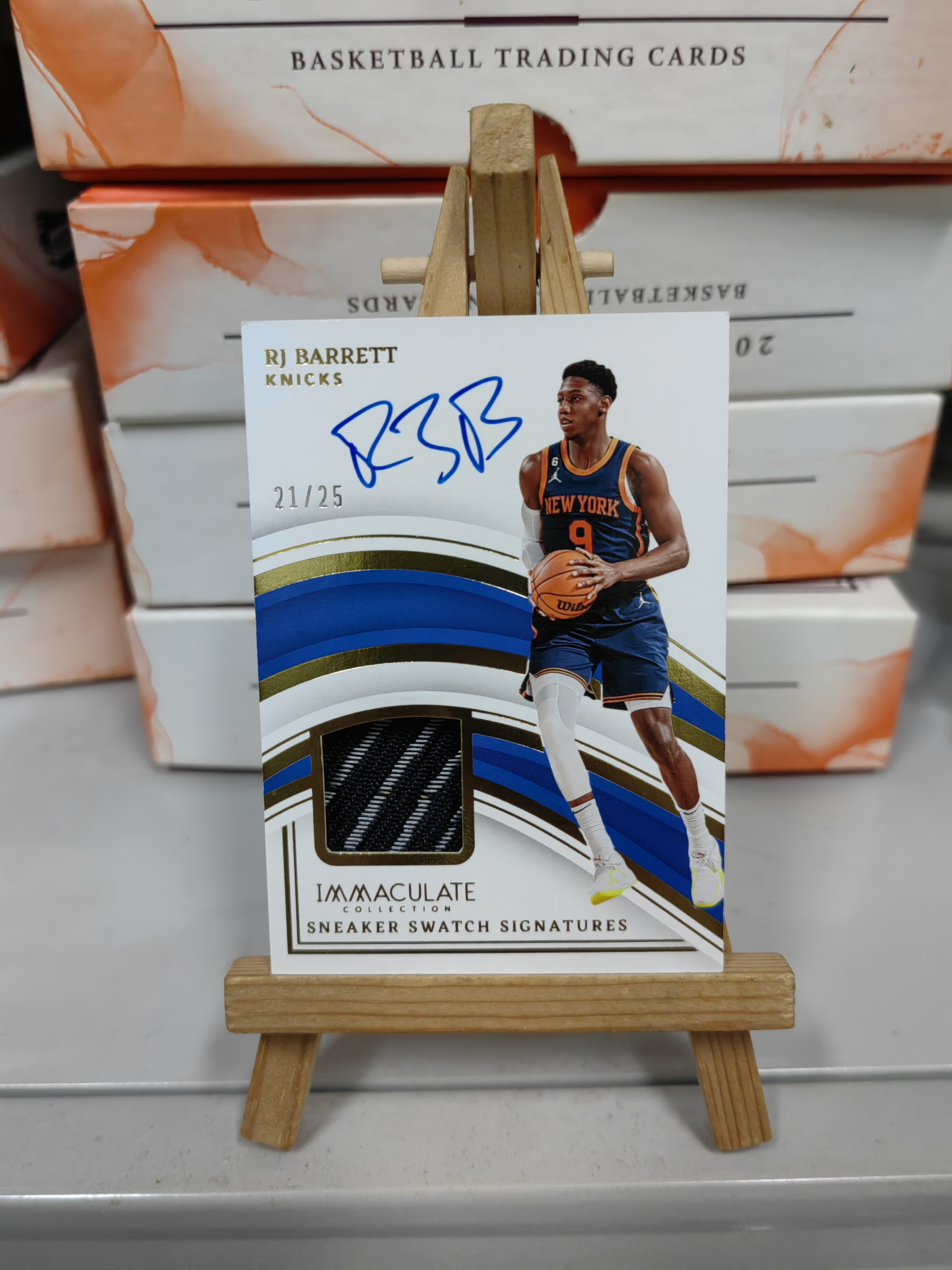 2022-23 Panini Immaculate R.J. Barrett 【来福拍卖】爱咪咪 RJ 巴雷特 尼克斯 球鞋 21/25编 卡签 签字 卡品如图