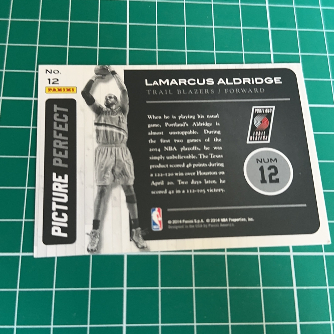 2014-15 Panini Americana LaMarcus Aldridge S.p.a. 拉马库斯阿尔德里奇 阿德 双选图 闪卡 特卡 十年老卡 绝版卡 稀有大比例 收藏必备 大头