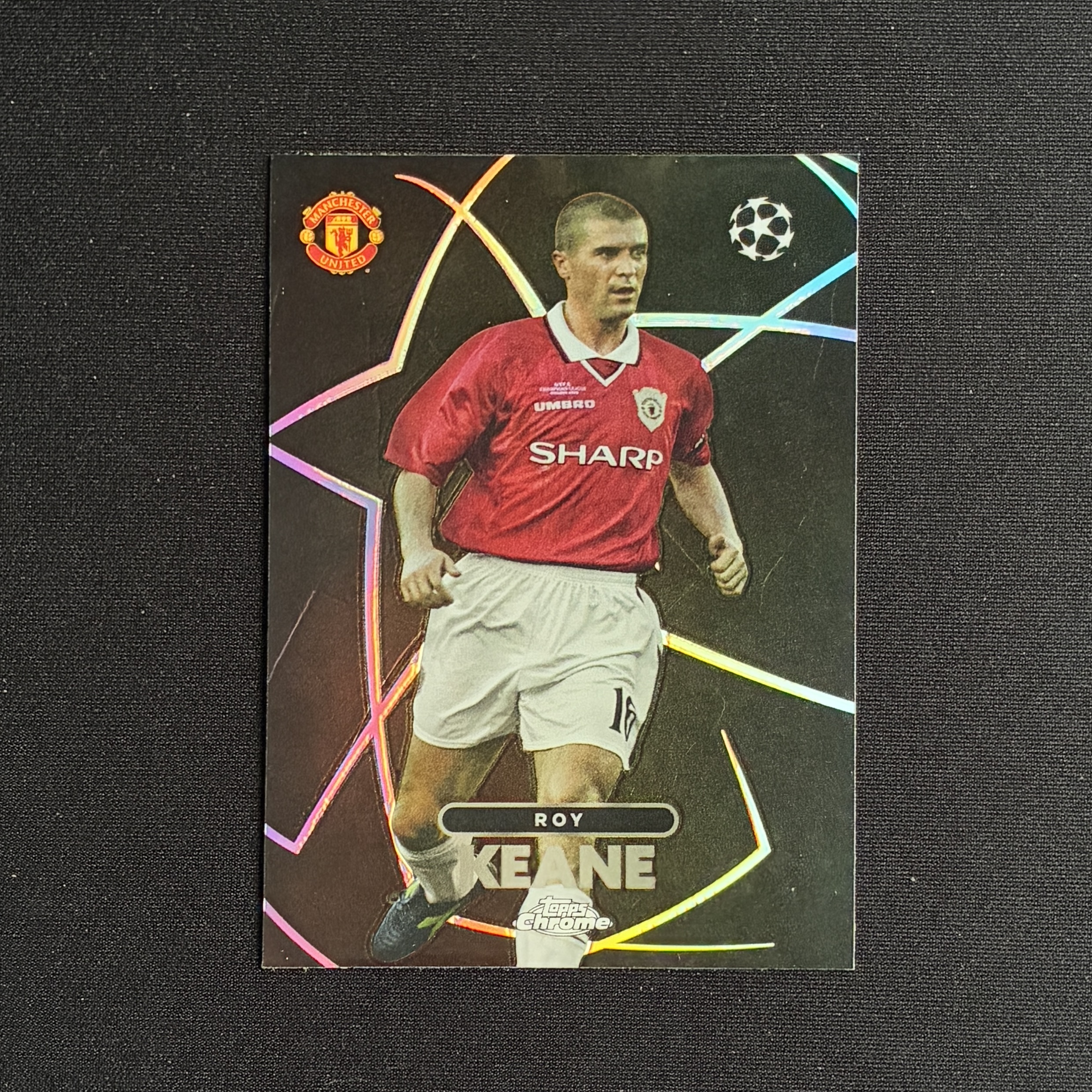 【杰基拍卖】 2024 Topps Chrome Roy Keane 欧冠 TC 曼联 罗伊 基恩 曼联队长 暗影蚀刻特卡 折射 大比例 SSP(王子)