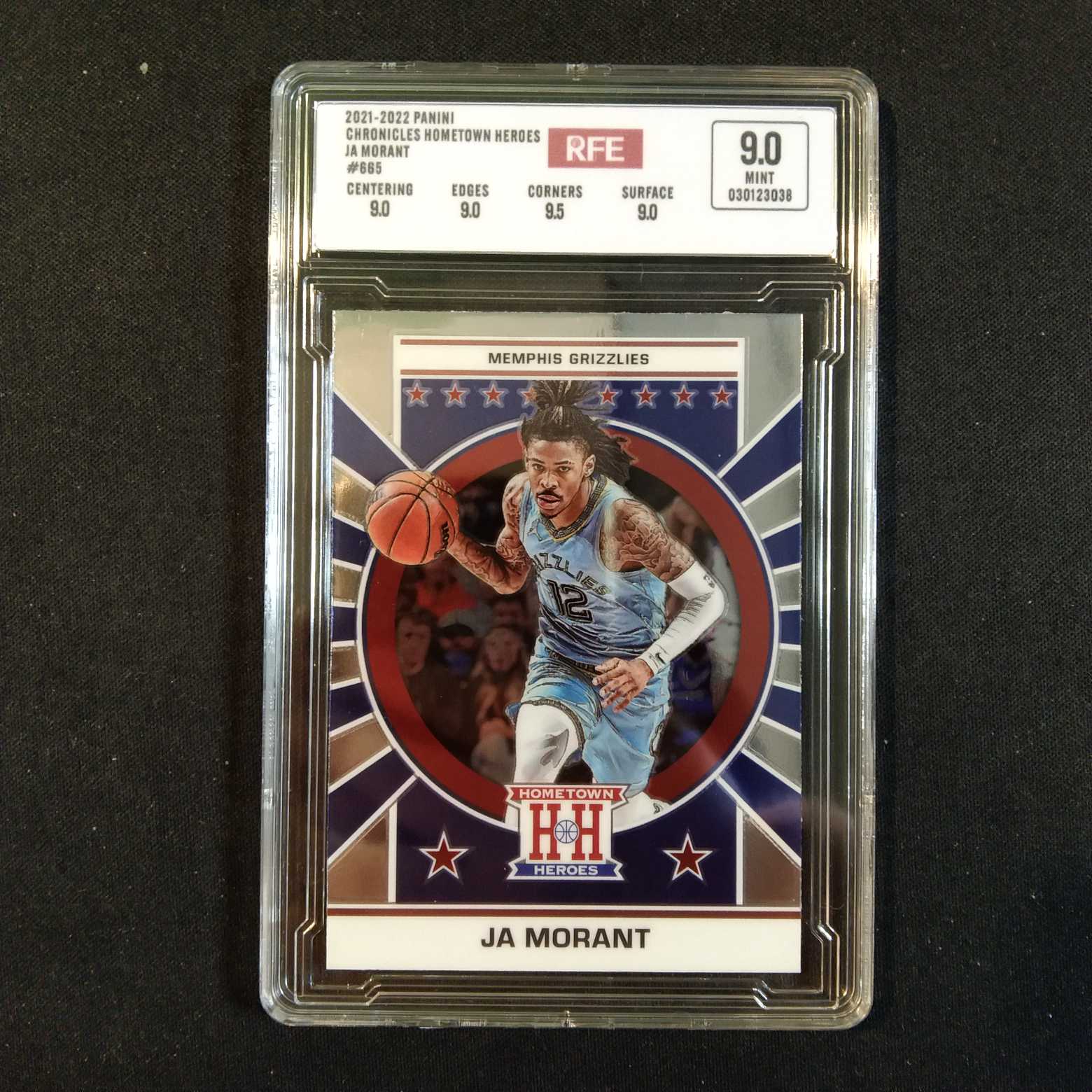 2021-22 Panini Chronicles Ja Morant 评级卡 莫兰特 灰熊 实卡精美稀有 错过后悔 投资收藏必备 (卡品如图，请看清再拍！)