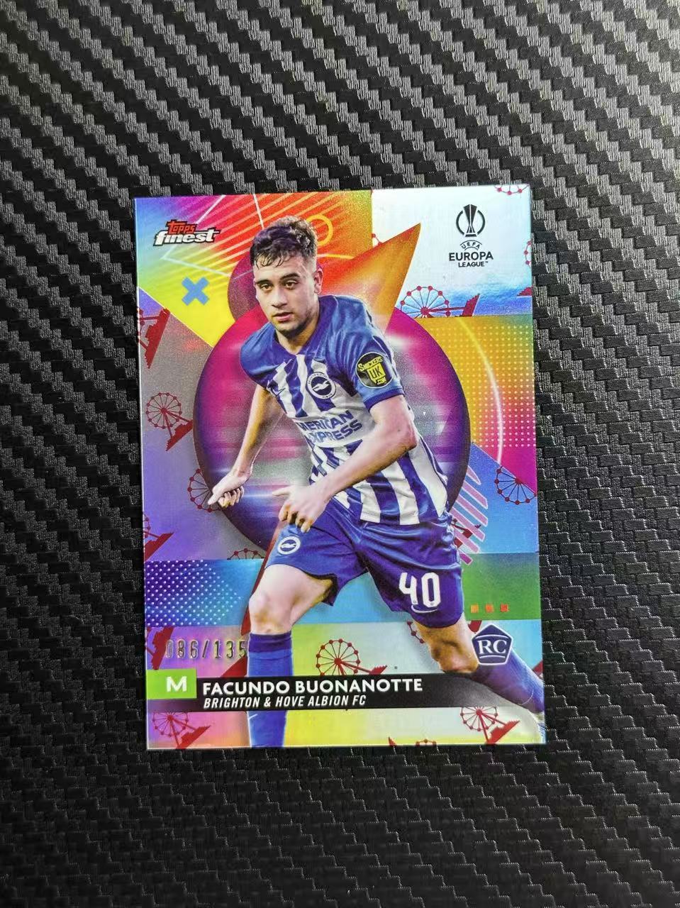 2024 Topps Finest Facundo Buonanotte 欧战 博纳诺特 布莱顿 新秀RC 086/135编 折射 摩天轮折 银折 卡品如图 拍前看描述