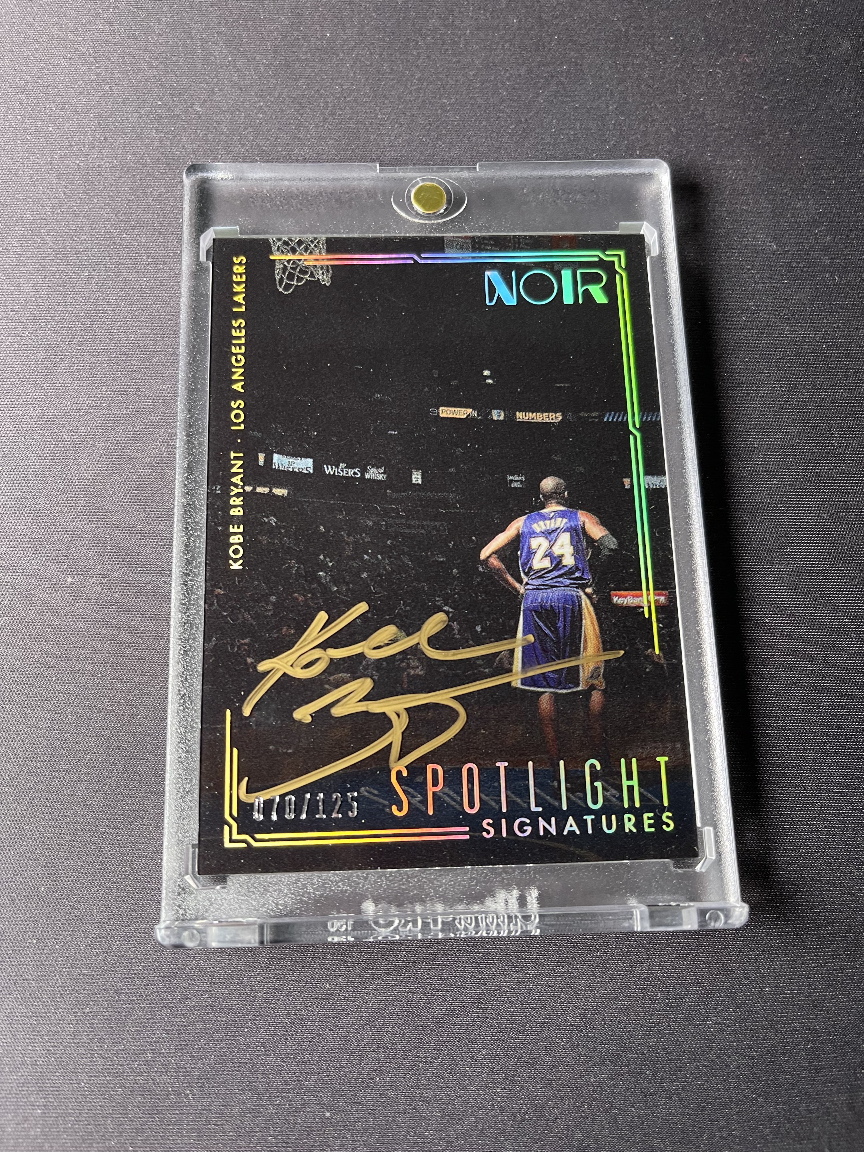 2016-17 Panini Noir Kobe Bryant 湖人 科比布莱恩特 黑曼巴 镜面 最美背影 聚光灯Spotlight 金笔签字卡签 125编 无平行 系列HIT「老夫子」萝卜