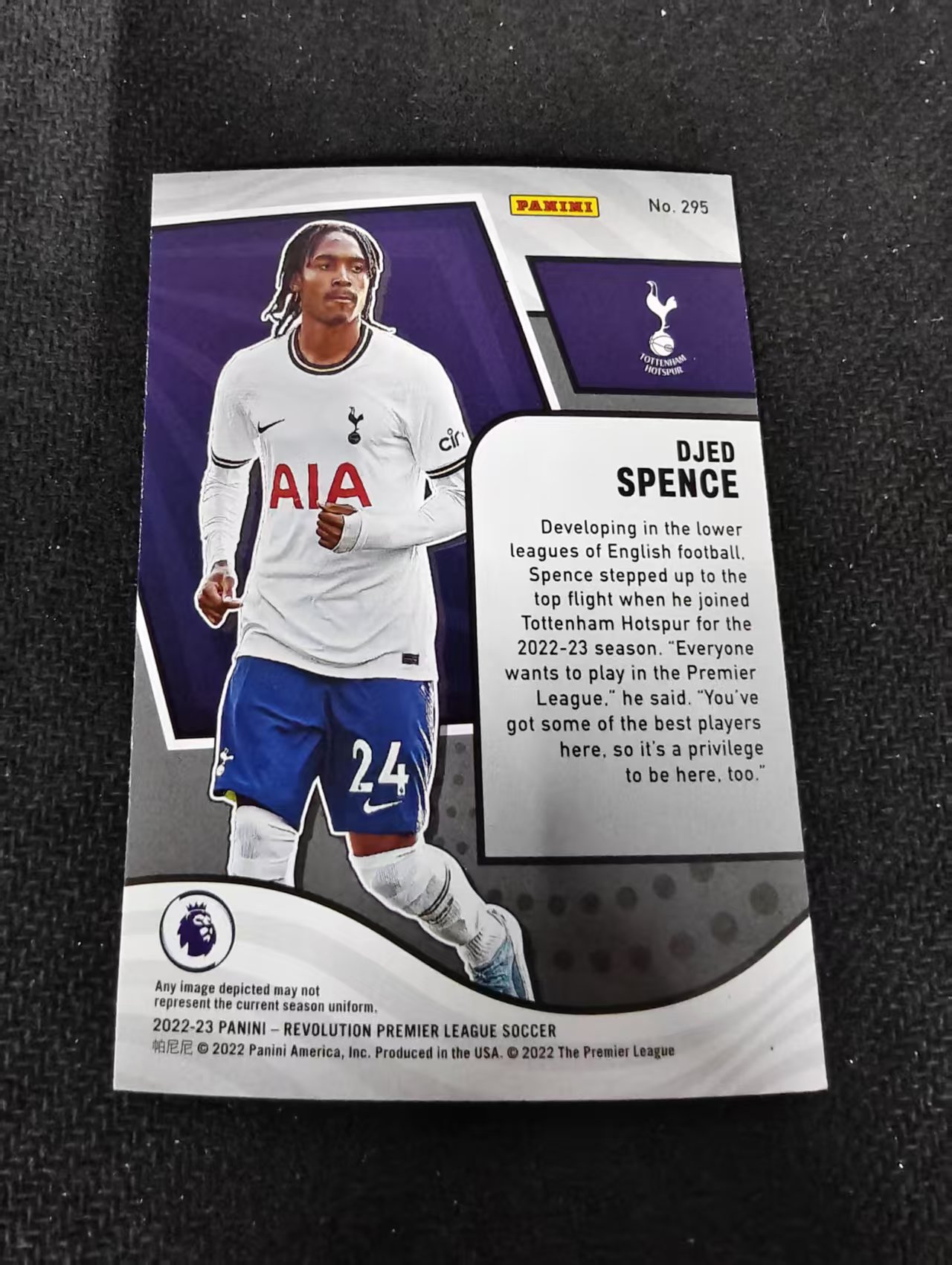 2022-23 Panini Revolution Djed Spence 革命 英超 迪杰德 斯宾斯 热刺 新秀 RC 英超 革命 折射 划痕 边角瑕疵 #295