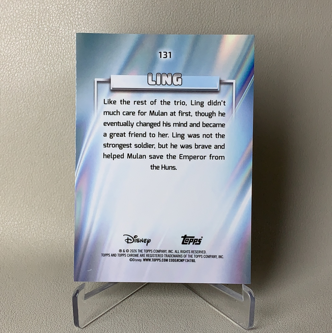2026 Topps Disney Chrome Hobby 迪士尼 TC Ling 林 102/150编 花木兰 蓝波纹折 折射 品相如图 凑套必备 Yuc