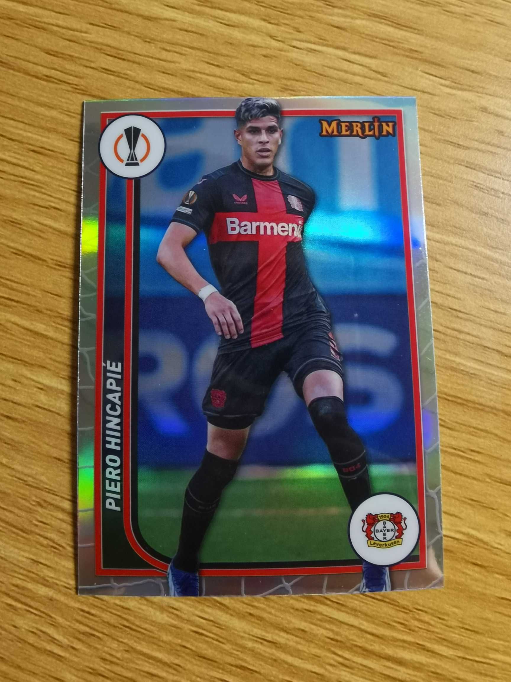 2024 Topps Merlin chrome Piero Hincapie 欧战 梅林 因卡皮耶 勒沃库森 厄瓜多尔 银折 折射