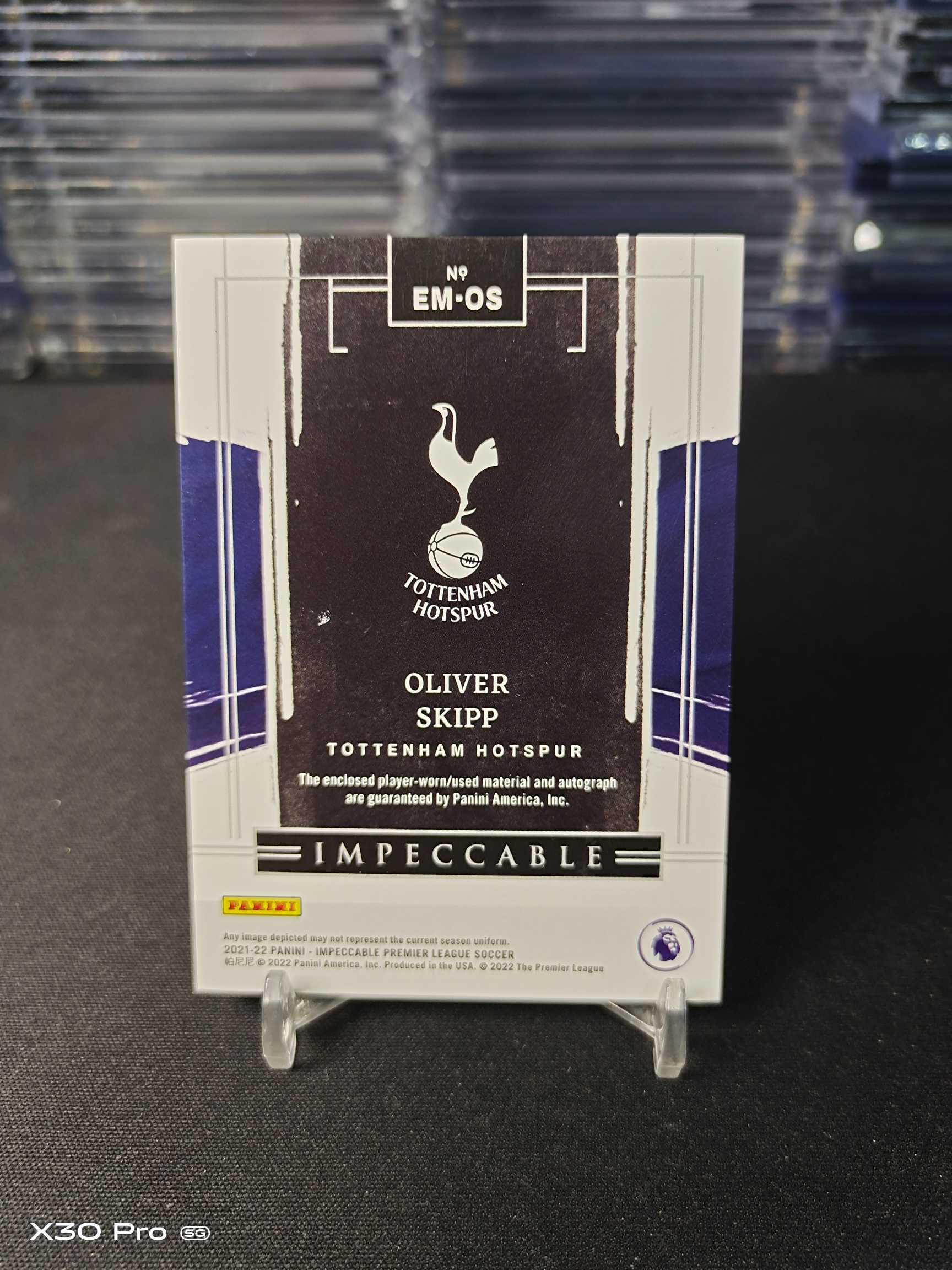 【小加速拍】斯基普 99限量 新秀签字 RC 物料签 Sign Panini Impeccable 英超小真金 热刺 Oliver Skipp