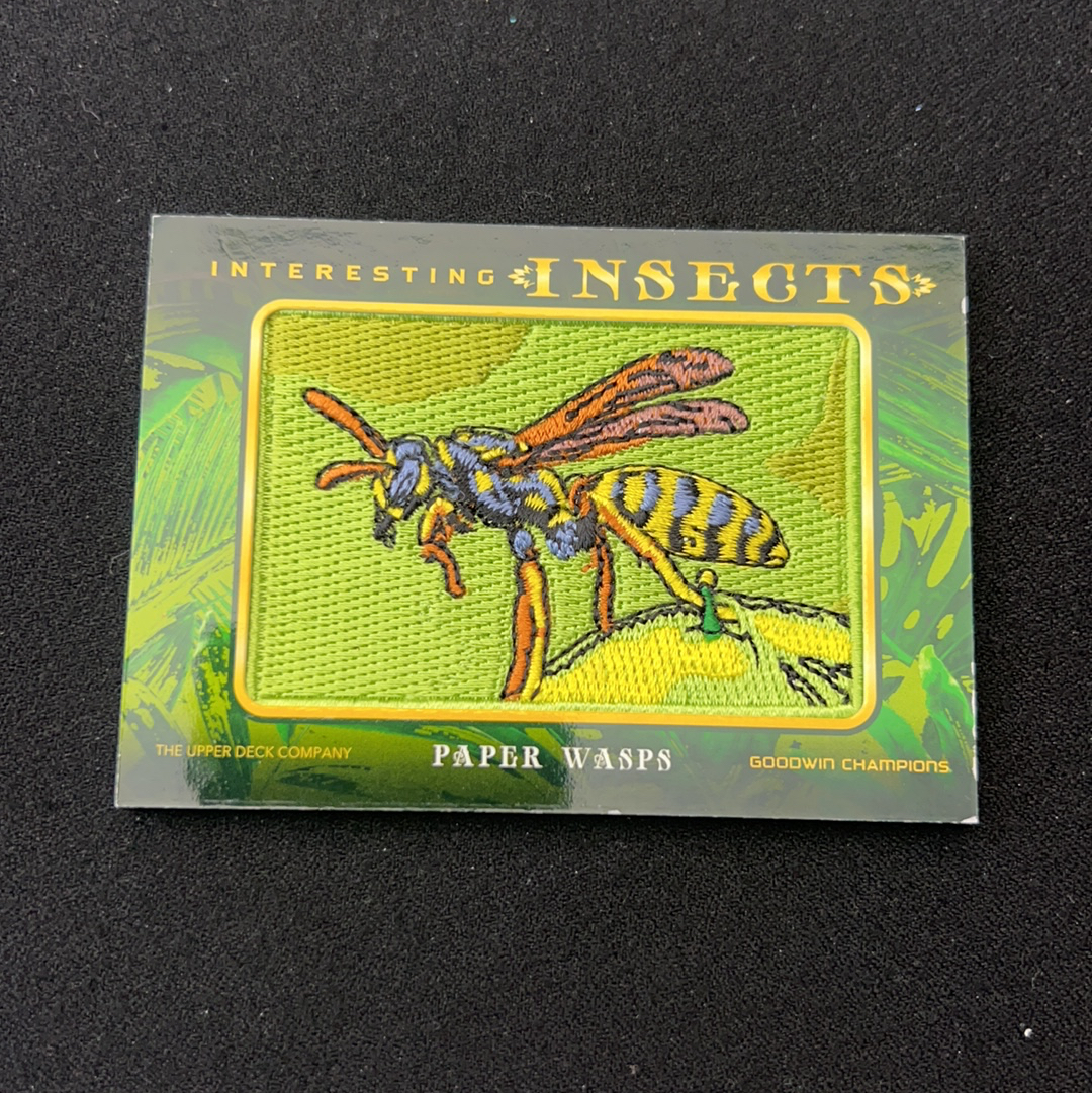 2022 Upper Deck 古德温 Paper Wasps 【小V代拍】Paper Wasps 刺绣 物料 卡品瑕疵见图3 4 5 不保卡品 卡品如图【咬人猫】z