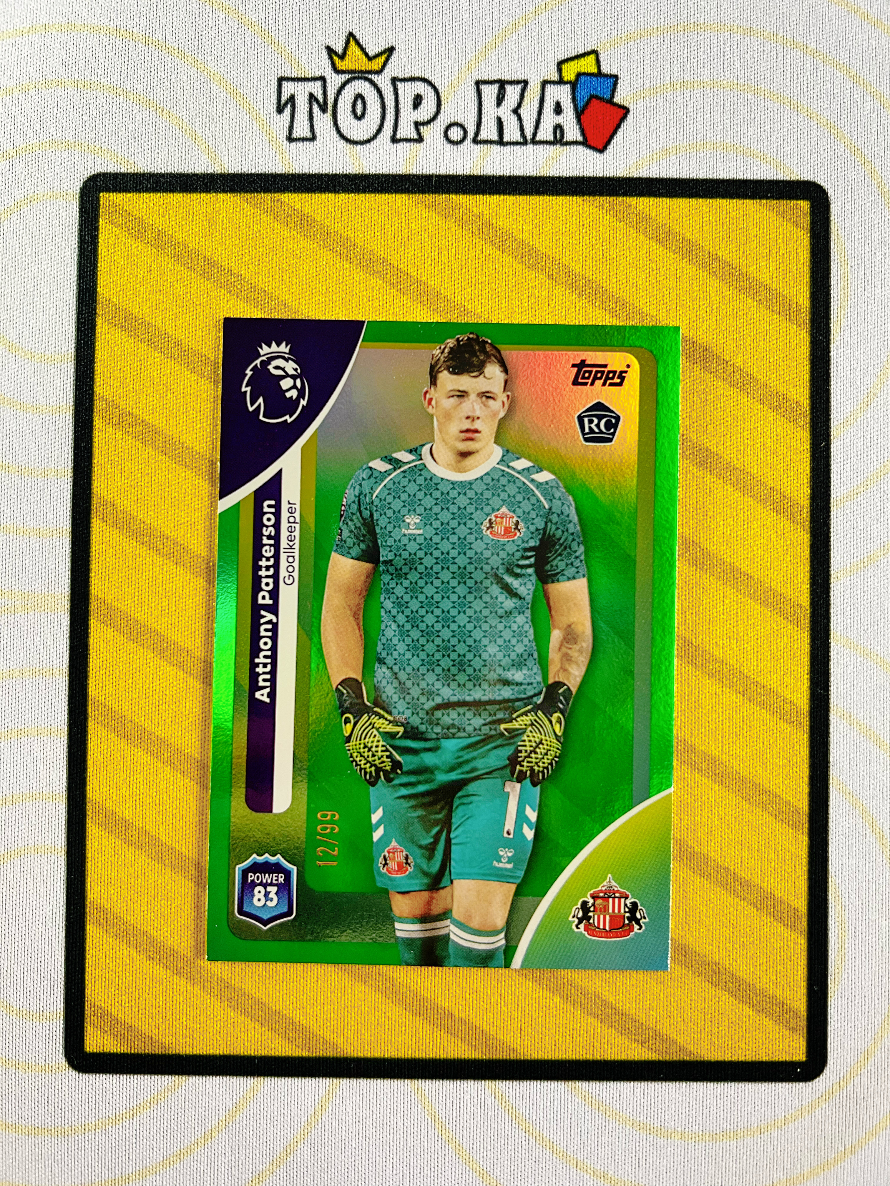 【顶尖卡社】2025-26 Topps 英超 Anthony Patterson 帕特森 新秀 RC 桑德兰 12/99编 绿折 详情看描述 卡品如图【LIUN】