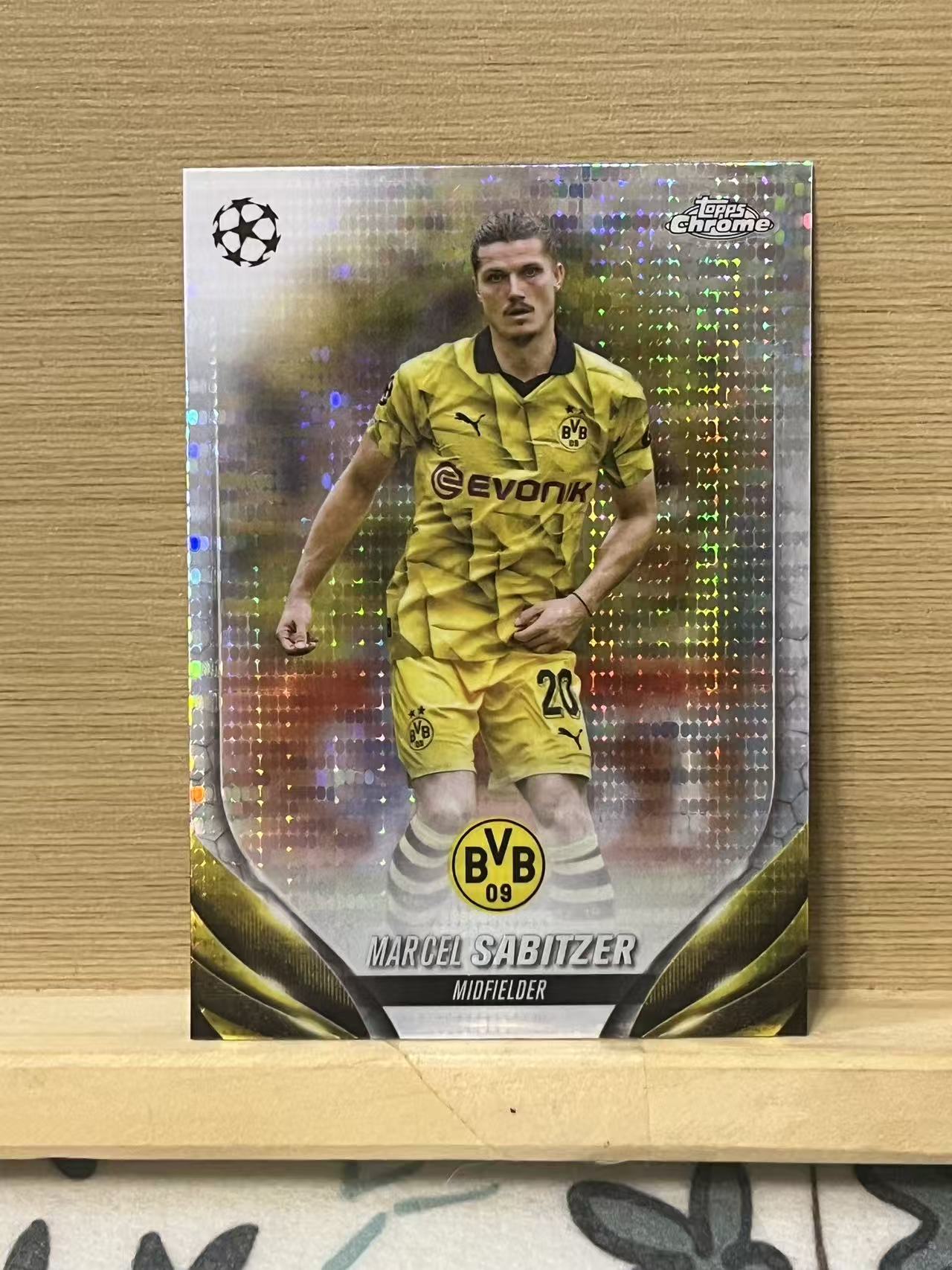 2024 Topps Chrome Marcel Sabitzer 萨比策 脉冲折 多特蒙德 欧冠 银折 pz 实卡精美 收藏必备 A42