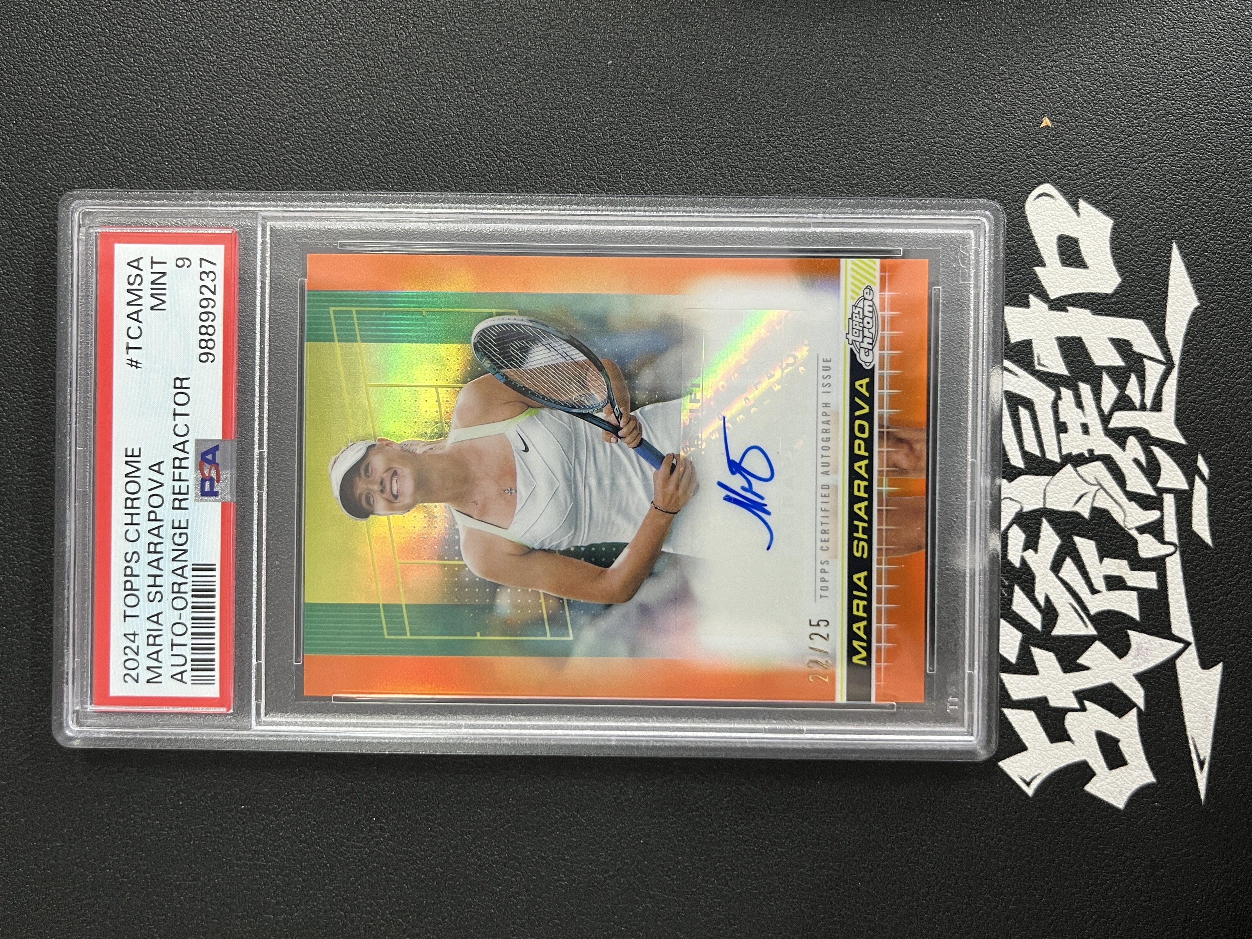 2024 Topps Chrome PTPA 网球 Maria Sharapova 莎拉波娃 22/25编 签字 橙折 PSA9分 收藏必备 卡品如图 【暴扣拍卖 接代卖】战斧虎虎B5
