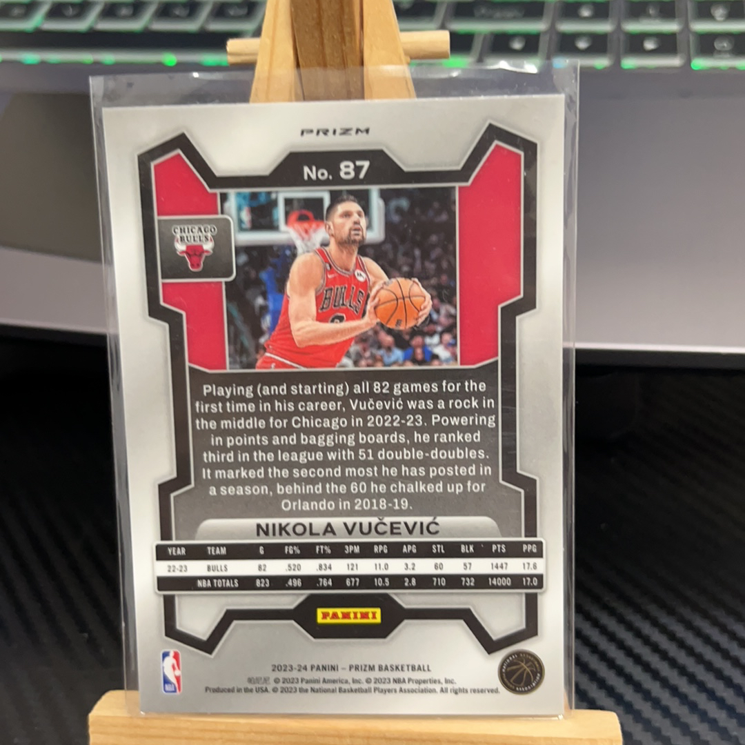 2023-24 Panini Prizm Nikola Vucevic 武切维奇 公牛 银折 碎冰折 折射 prizm系列 pz 卡品如图 凑图必备 值得收藏! 免费代卖!