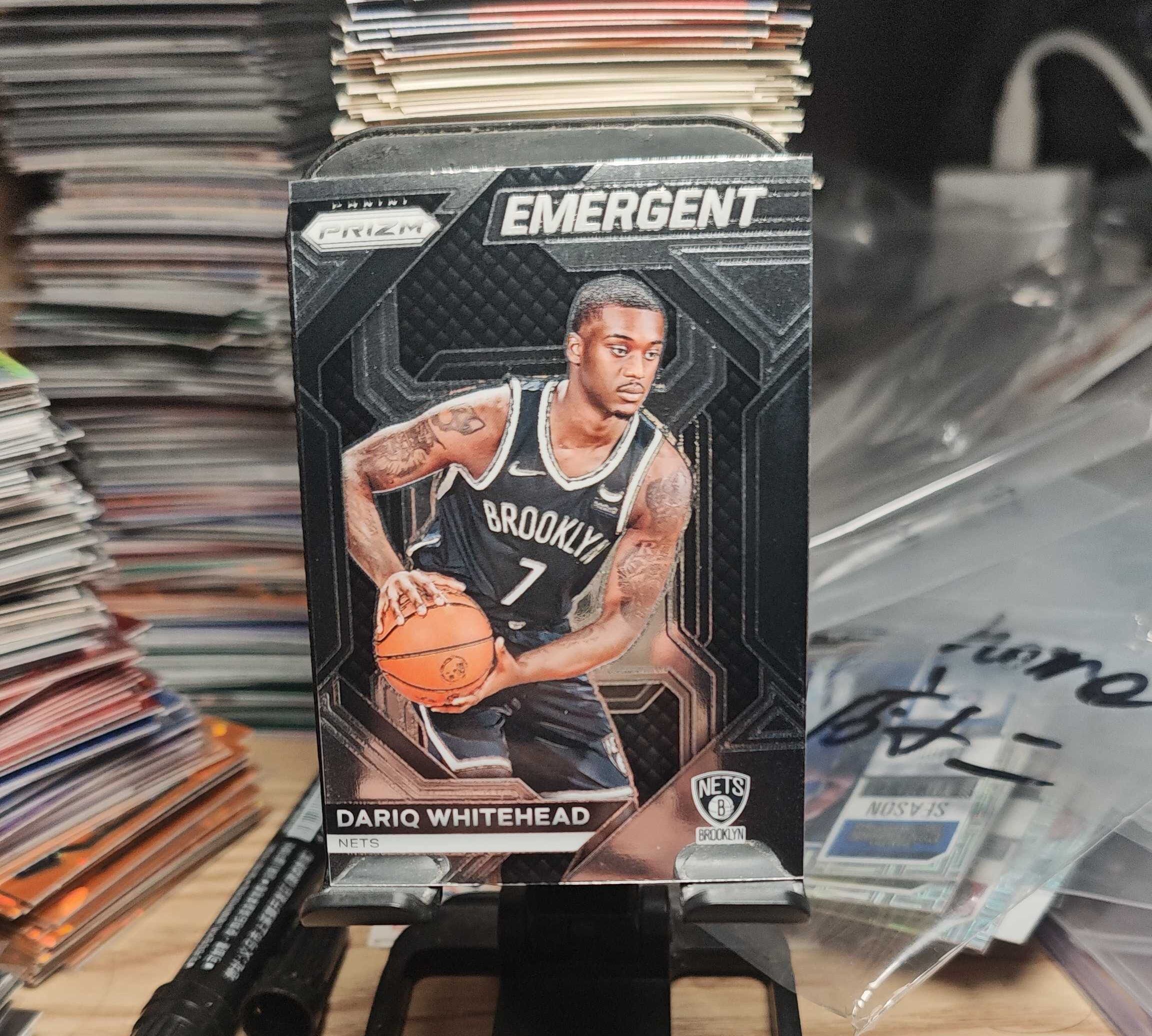 2023-24 Panini Prizm Dariq Whitehead RC 籃網新秀懷特黑德，pz特卡，潛力新秀，未來可期，卡品瑕疵如圖