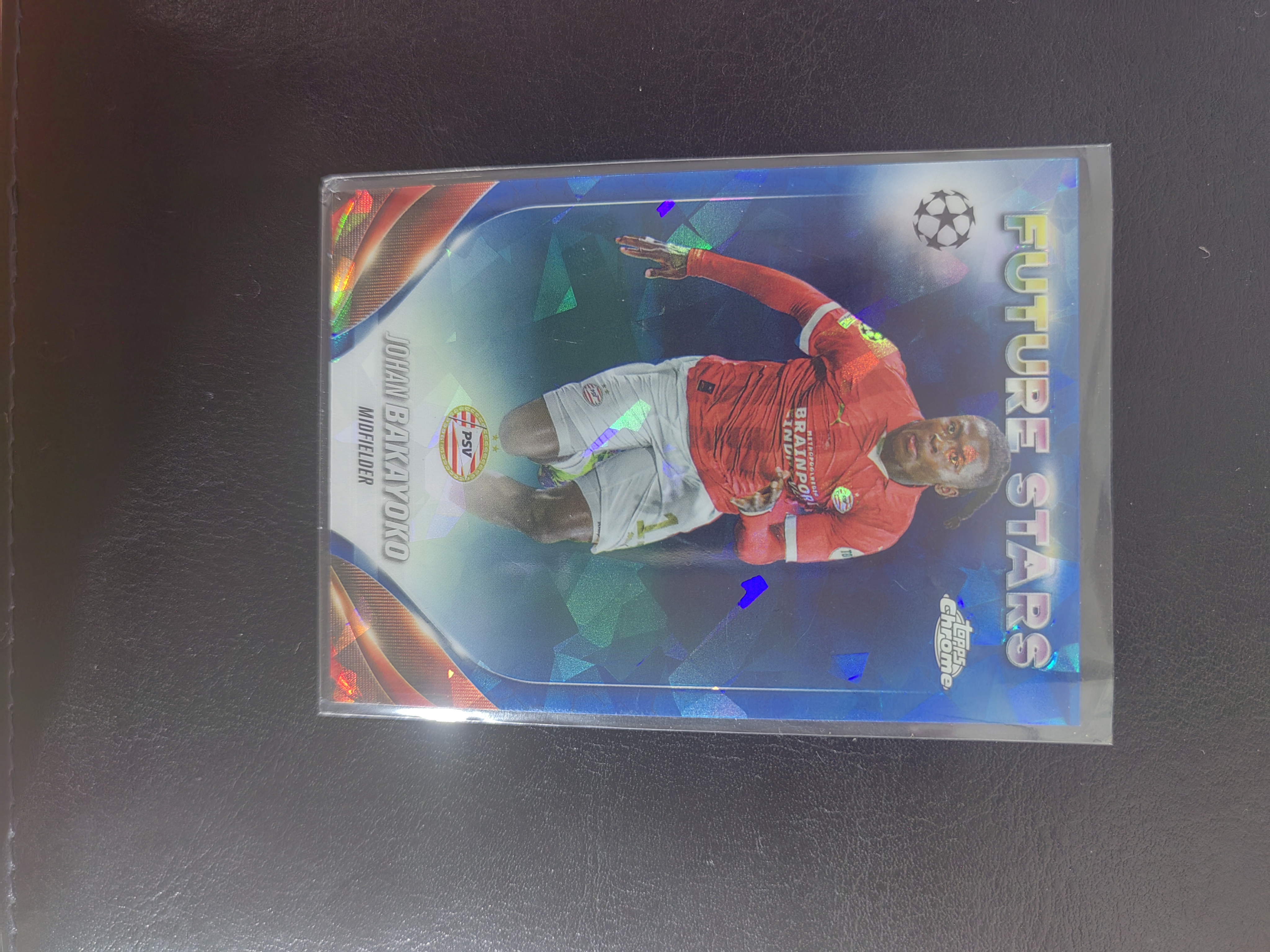 2024 Topps Topps Chrome Johan Bakayoko 荷甲 约翰 巴卡约科 未来之星 特卡 蓝碎冰 PSV埃因霍温 比利时梅赫伦 足球 卡品如图 不保卡品