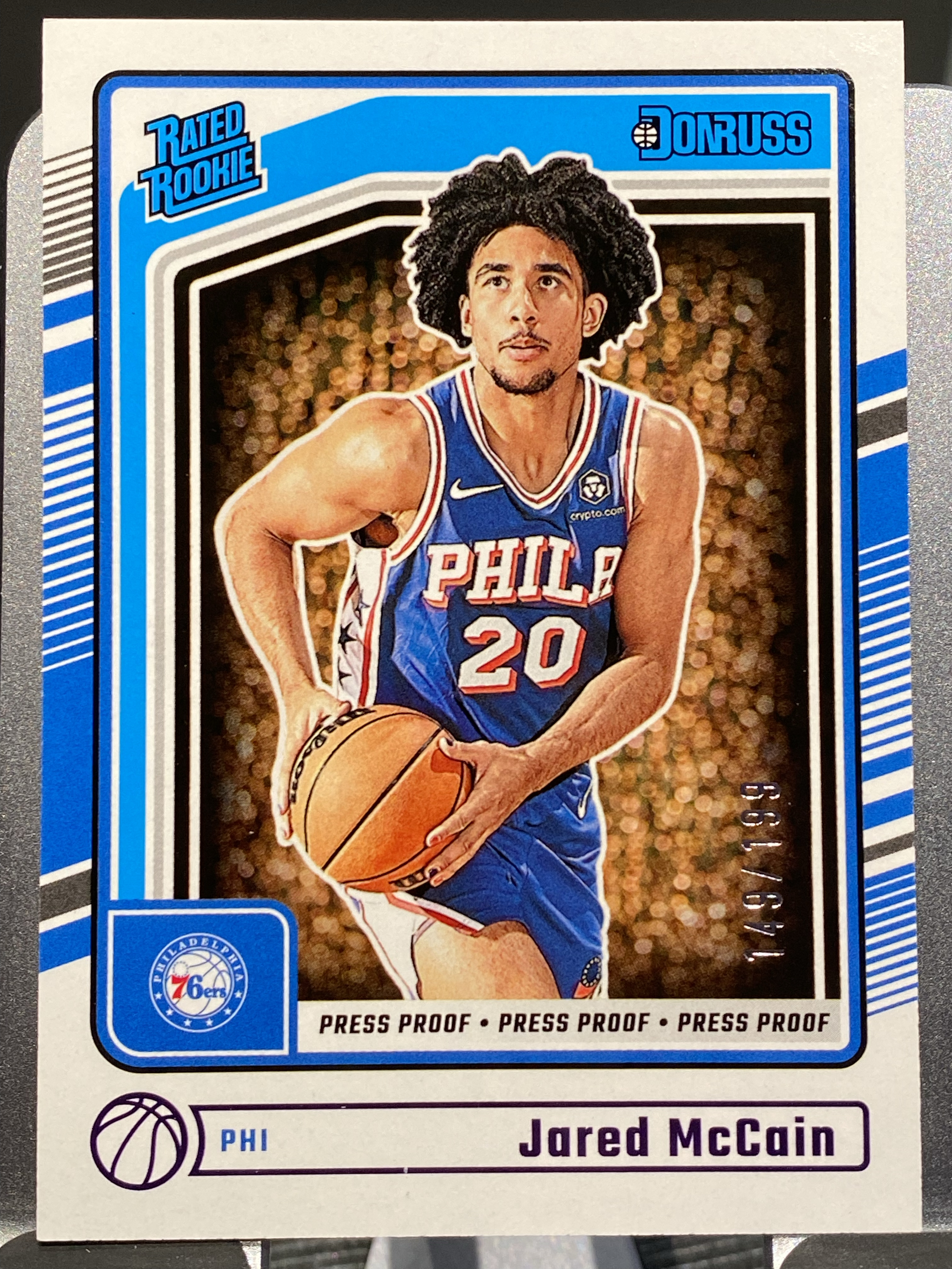 2024-25 【靓星代拍】 Donruss Jared McCain RC 7张新秀Lot杜蕾斯 146/199编 76人 贾里德 麦凯恩 魔仙哥 紫平行+金平行+银平行 卡品如图 专收凑套必备#火