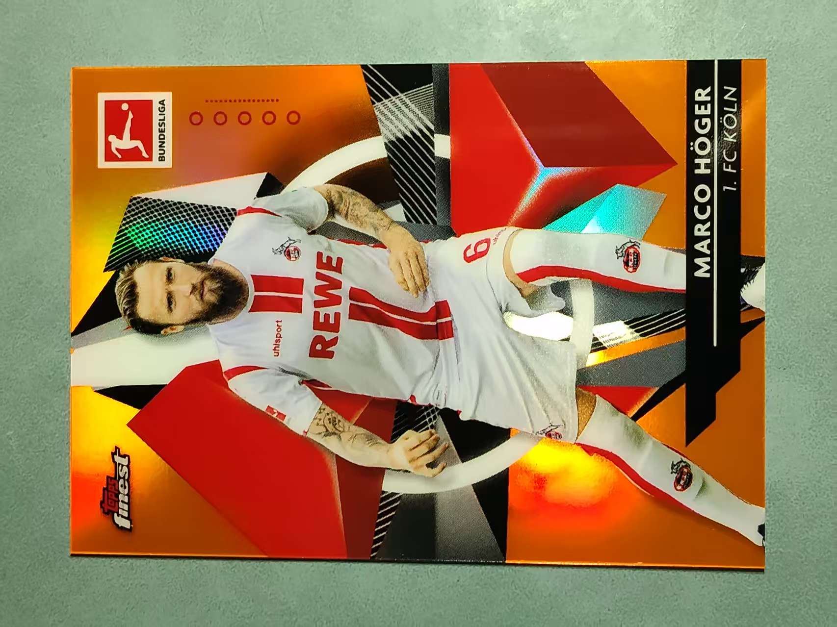 2021 Topps Finest Marco Hoger 【0手续费上拍】 马尔科 赫格尔 霍格 橙折 25编 德甲 科隆 卡品如图(小小)