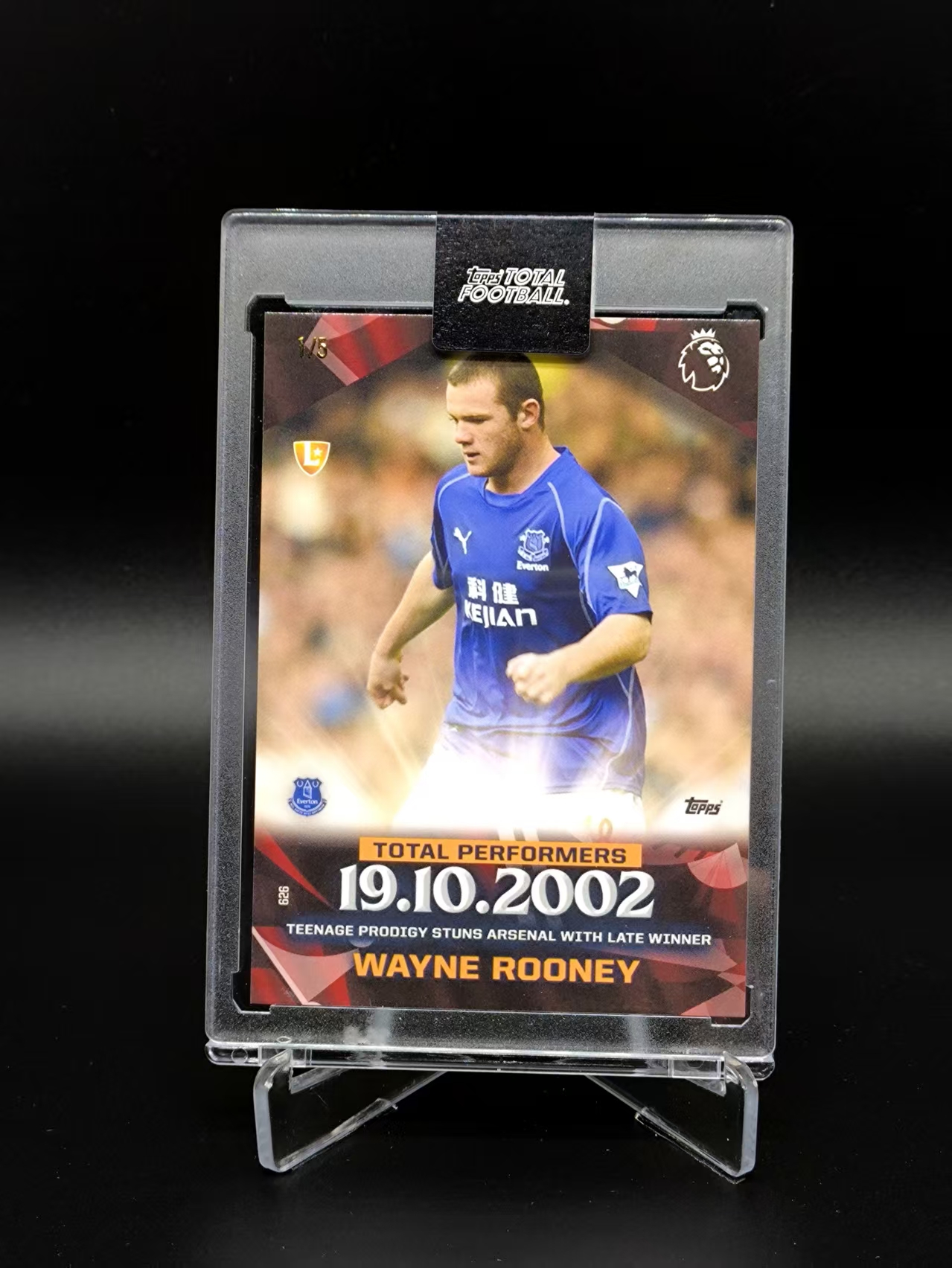 2025-26 Topps Total Football Wayne Rooney 韦恩・鲁尼 小胖 埃弗顿 英格兰 英超 1/5 首编 TTF 原封砖