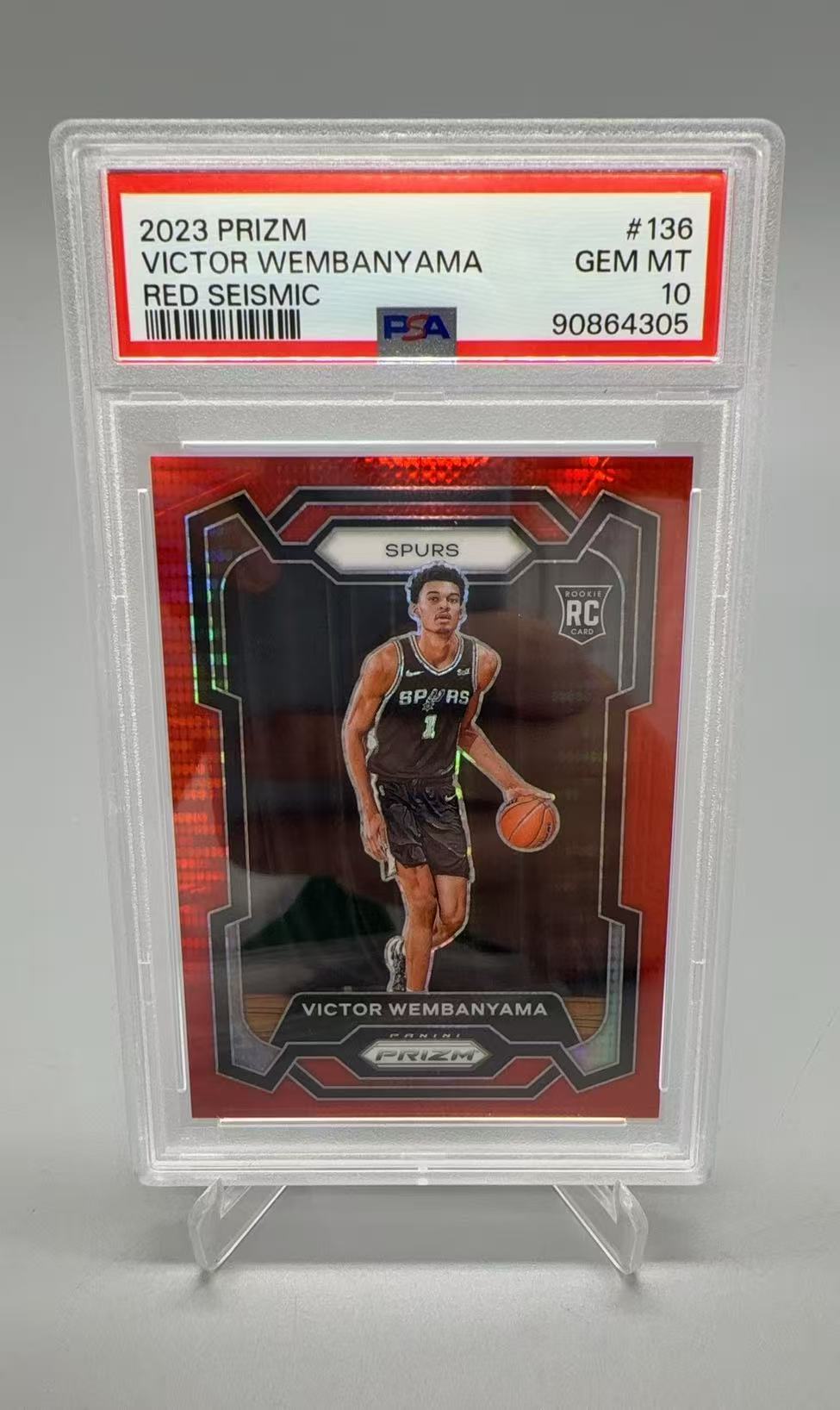 2023 Panini Prizm Victor Wembanyama RC 【拆吧代拍】 维克托 文班亚马 马刺 新秀 299编 红脉冲折 评级PSA10 圣安东尼奥马刺 梭哈0601