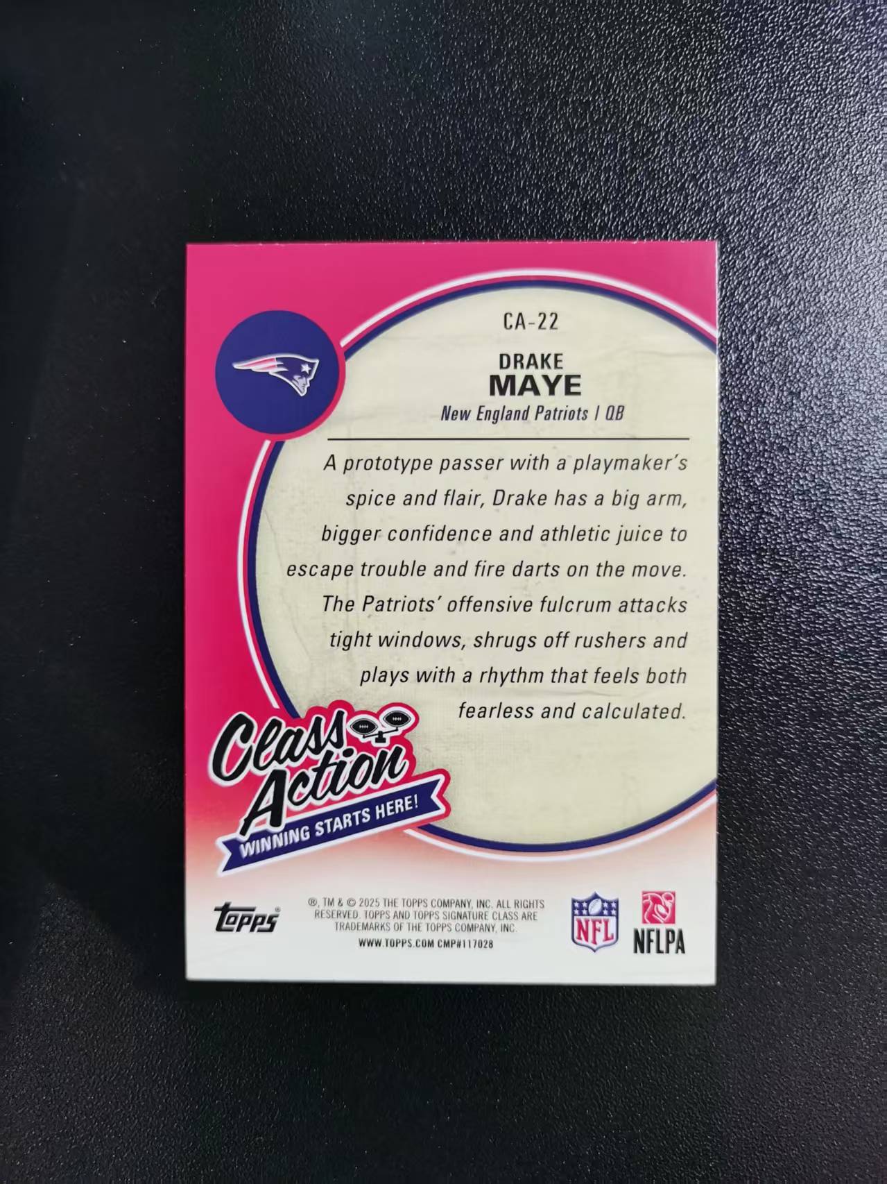 2025 Topps Signature Class Drake Maye 德雷克梅耶 橄榄球NFL 特卡 收藏凑套 卡品如图 免费代拍CC24
