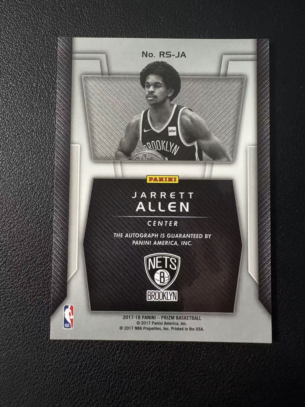 2017-18 Panini Prizm Jarrett Allen RC 贾莱特 阿伦 新秀 签字 prizm 微瑕 卡品如图 专收必备 N7