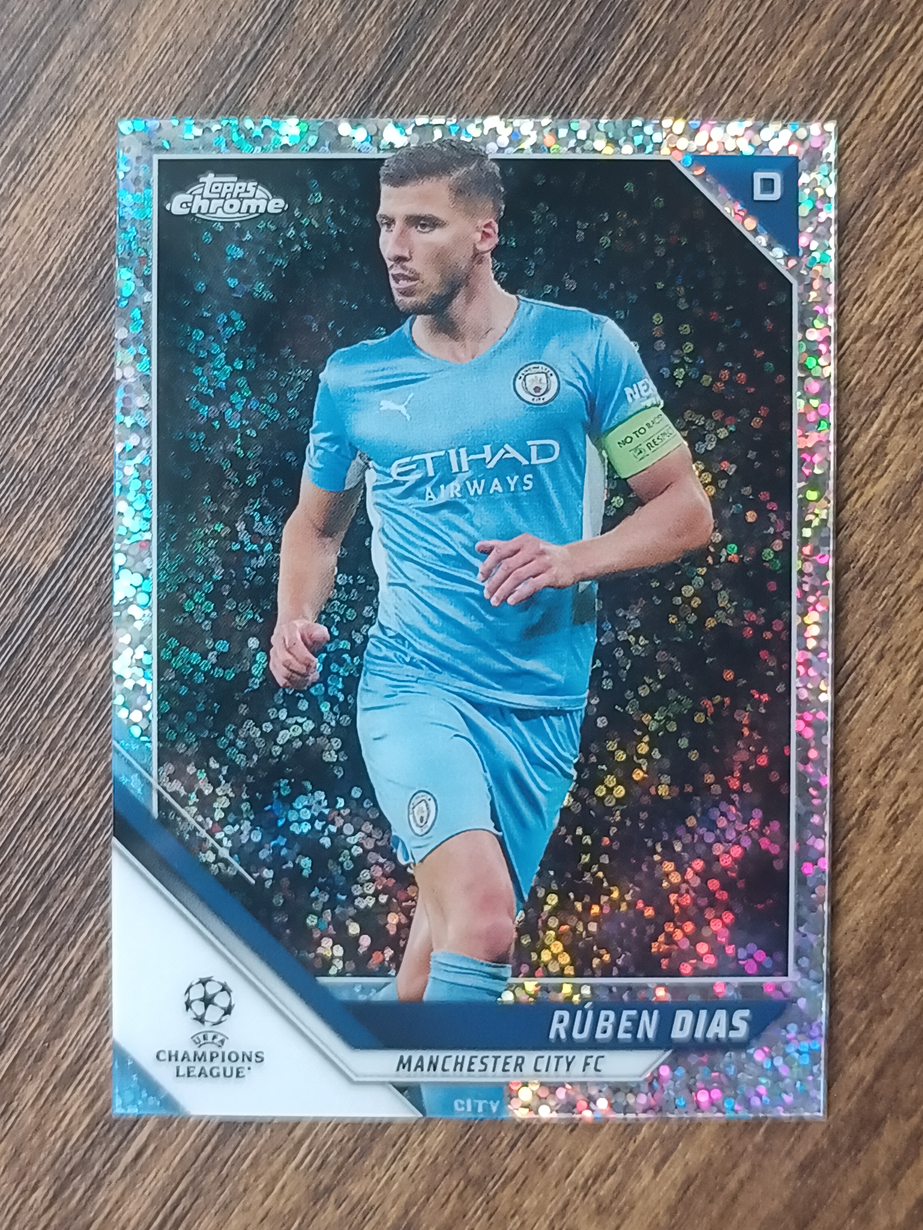 2022 Topps Chrome Rúben Dias 欧冠 TC  曼城 鲁本 迪亚斯 碎点折 折射  卡品如图（卧龙）