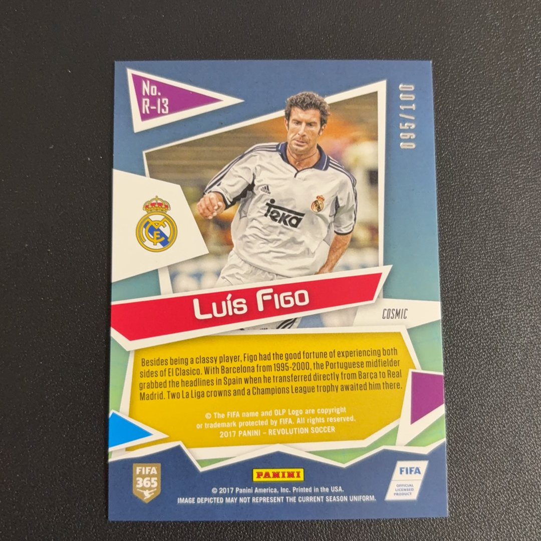 2016-17 PANINI REVOLUTION LUIS FIGO 路易斯 菲戈 100编 皇马 皇家马德里 巴萨 巴塞罗那 国际米兰 葡萄牙 传奇 名宿 革命 卡品如图 c罗 梅西 大罗