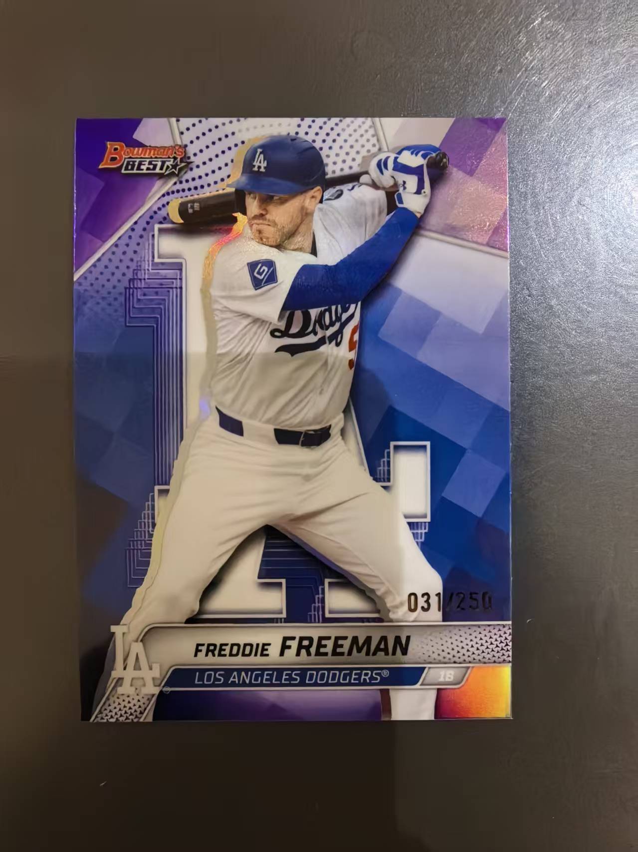 2025 Topps Bowmans Best Freddie Freeman MLB 大联盟 洛杉矶道奇 弗雷迪 弗里曼 自由人 /250编 紫折 卡品如图 凑套收藏