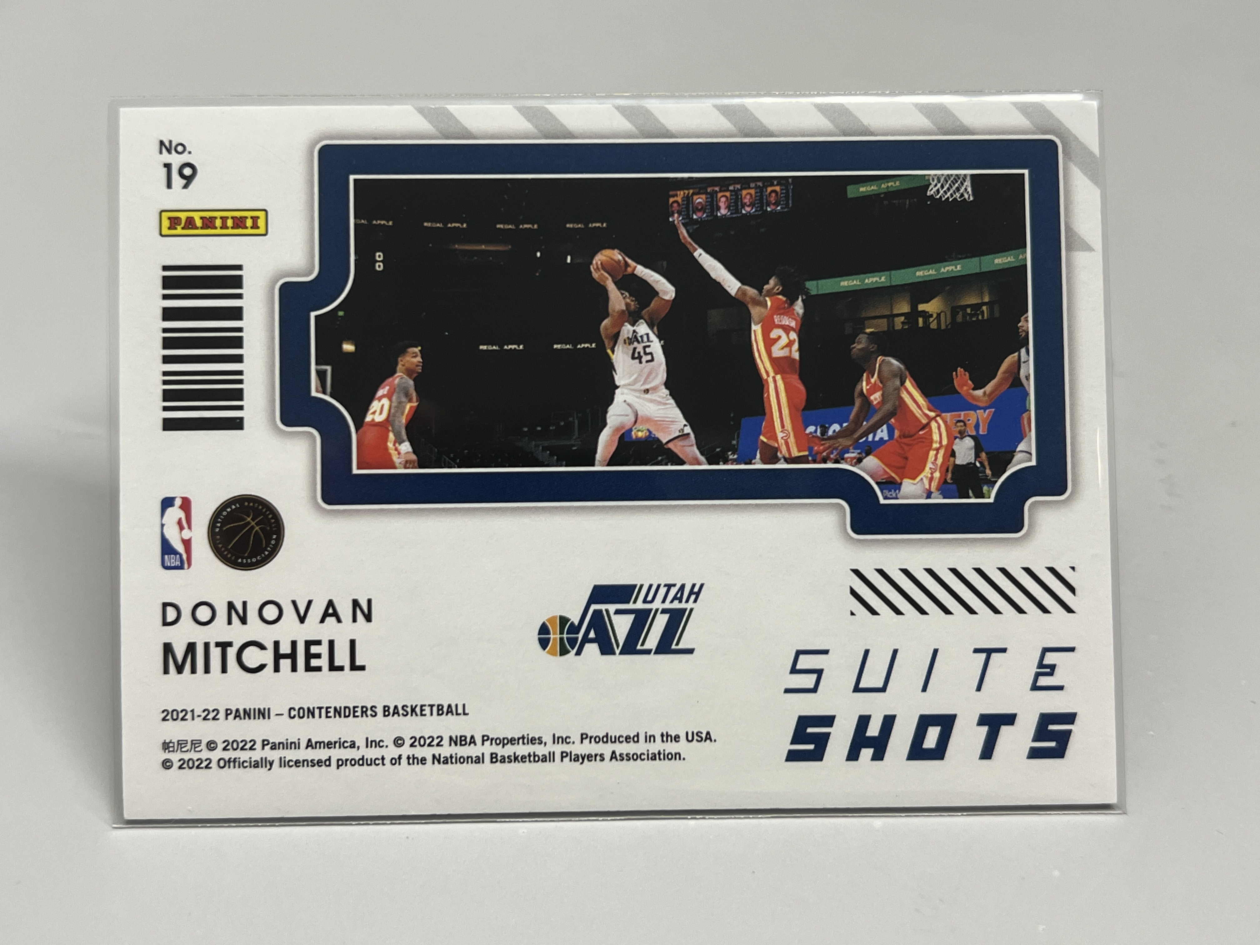2021-22 Panini Contenders Donovan Mitchell【挂机拍卖】帕尼尼 球票 米切尔 爵士 点点折 折射 Suite Shots 特卡 #19 收藏 凑套 卡品如图