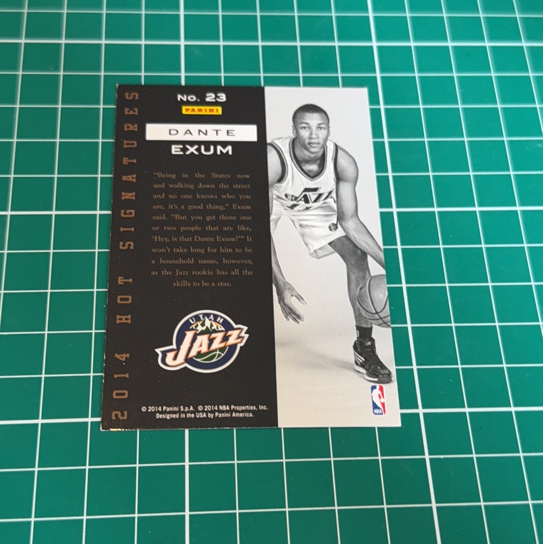 2014-15 Panini Americana Dante Exum RC S.p.a.丹特 埃克萨姆 新秀卡 金签卡 签名 签字 烫金印签 十年老卡 绝版卡