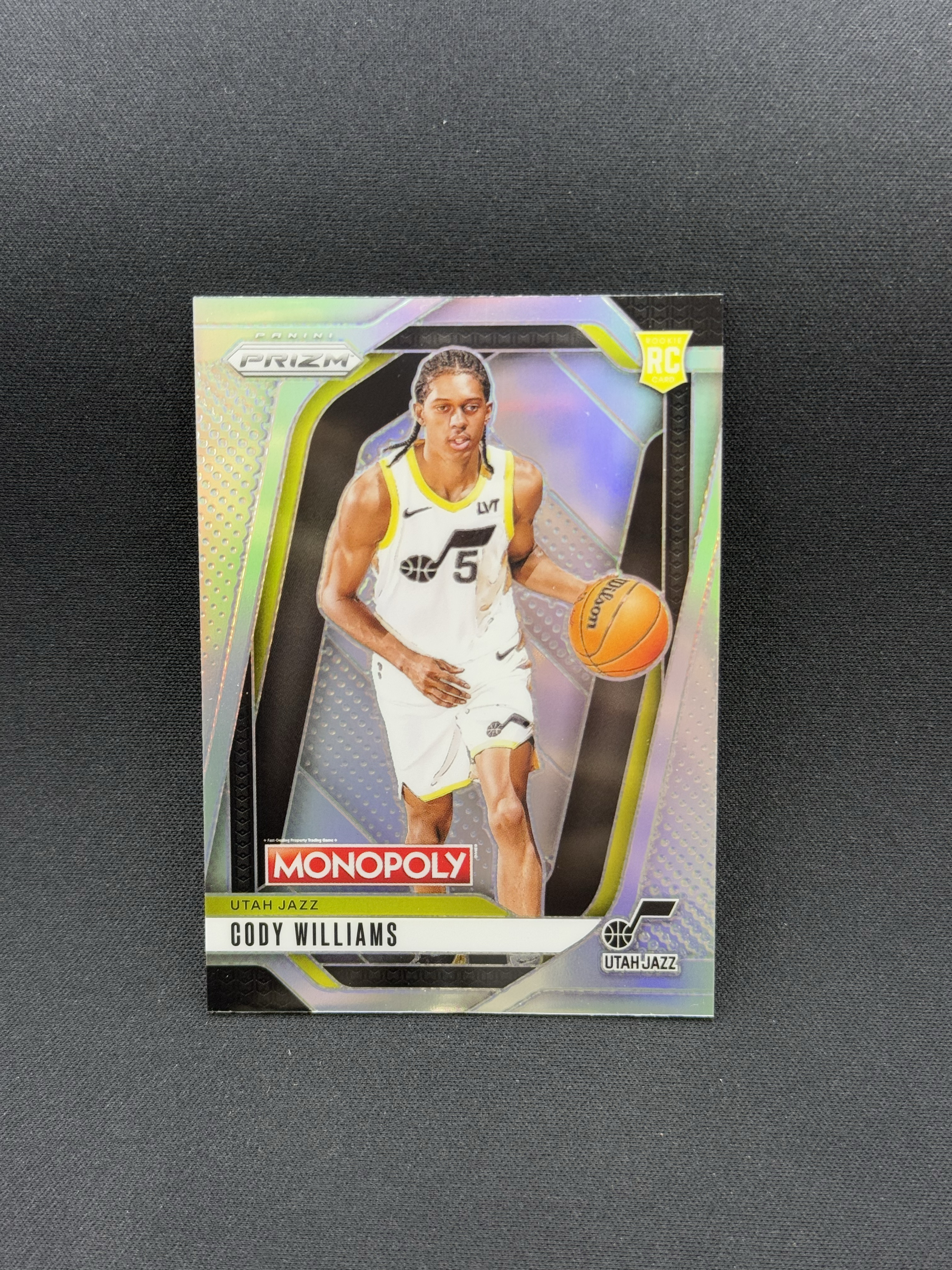 2024-25 Panini Prizm Cody Williams RC 【小贝代拍】NBA Pz 大富翁 爵士 新秀 科迪 威廉姆斯 正银折 卡品如图 拍前看描述 H BT