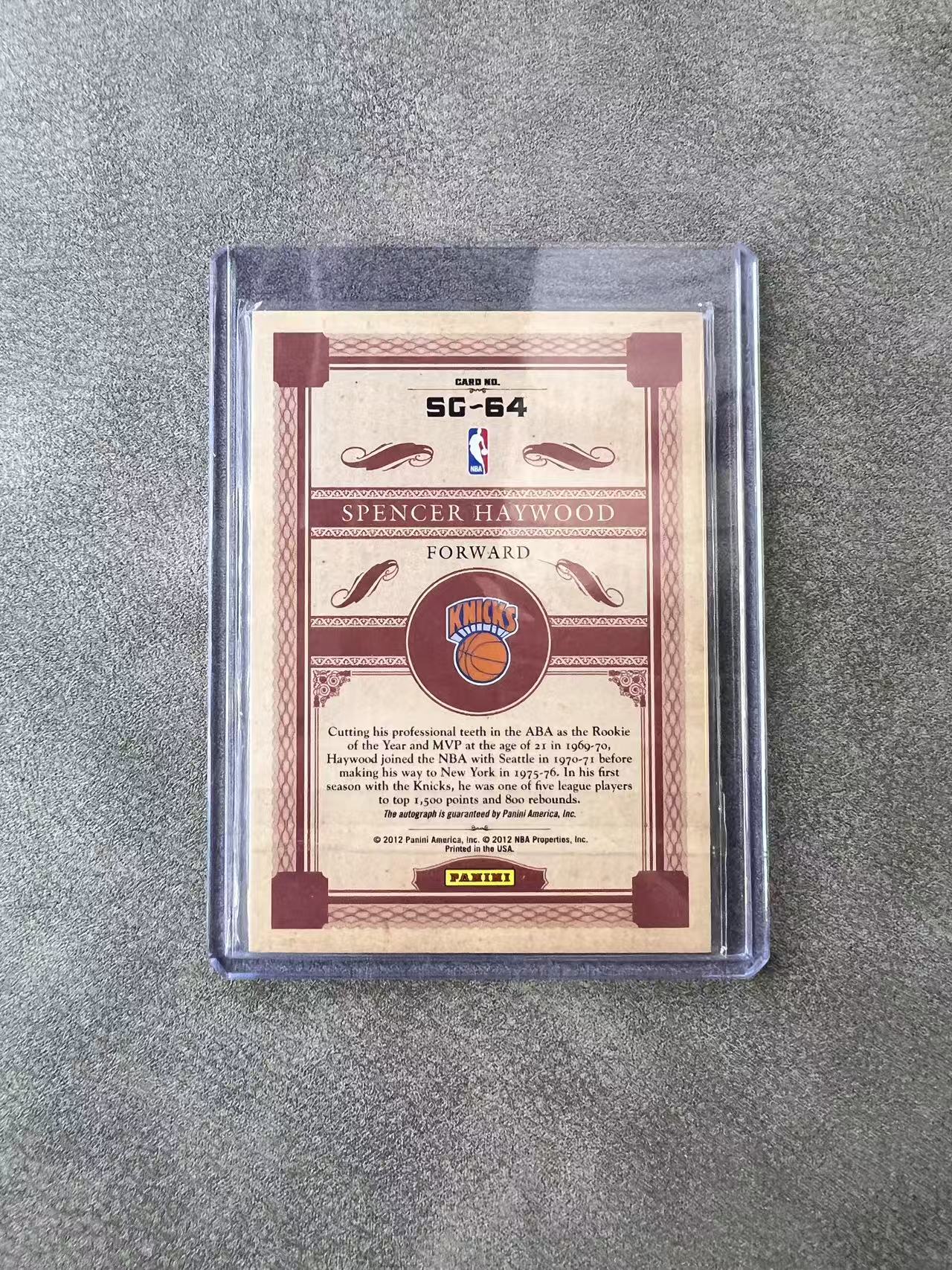 6611【330球星卡实体店代卖】panini 11-12 金砖 斯潘塞海伍德(Spencer Haywood)签字 AUTO 118/149编 仅顺丰寄付 (UK23)