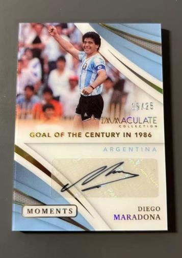2021 Panini Immaculate Diego Maradona 【局外人代拍】迭戈 马拉多纳 /25编 时刻 签字 单一平行 连过五人 庆祝时刻 上帝之手 卡品如图 新