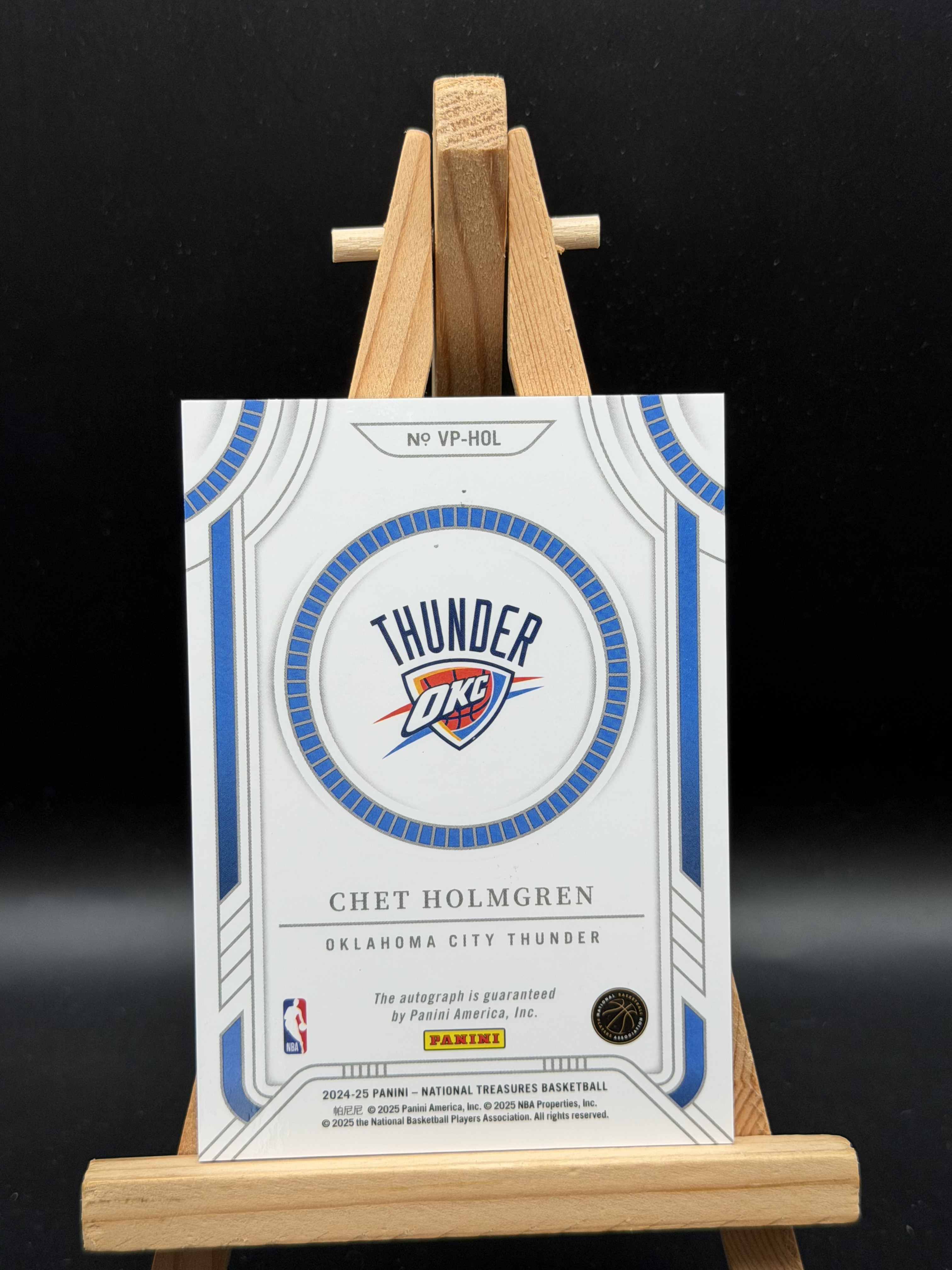 2024-25 Panini National Treasures Chet Holmgren 切特 霍姆格伦 雷霆 国宝 viewpoint 特卡 49编 卡签 签字
