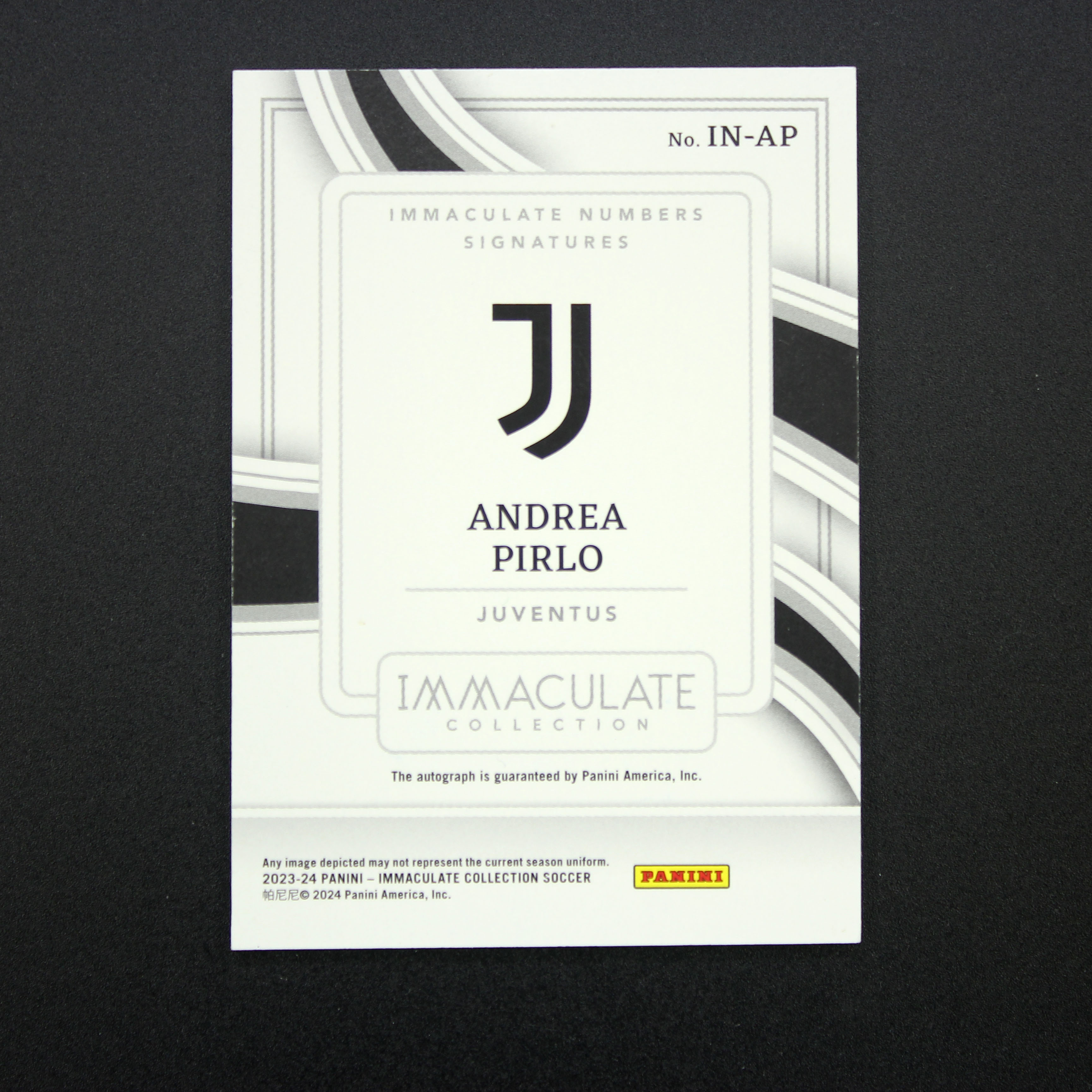 2023-24 Panini Immaculate Andrea Pirlo IMM高端 意大利尤文米兰传奇 睡皮 皮尔洛 61/99编签字【HOPE代卖(4.5%含卡淘)】