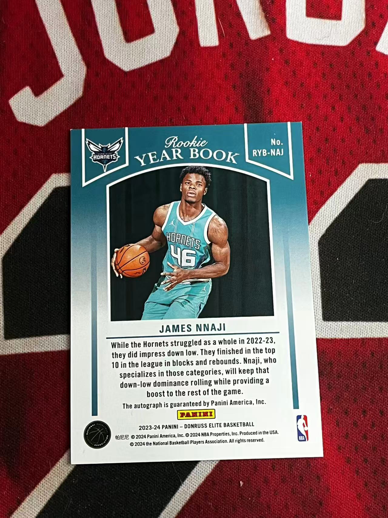 【0手续费接寄拍】2023-24 PANINI DONRUSS ELITE 精英系列 黄蜂 新秀RC 詹姆斯纳吉 签字卡 YEARBOOK签 专收凑套必备【烂臭嘴拍卖】