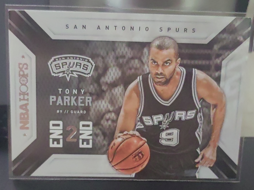 2015-16 Panini NBA Hoops Tony Parker Hoops 托尼 帕克 马刺 法国跑车 名宿 END 2 END 从一端到另一端 特卡 篮 白边白角 不保卡品 卡品如图