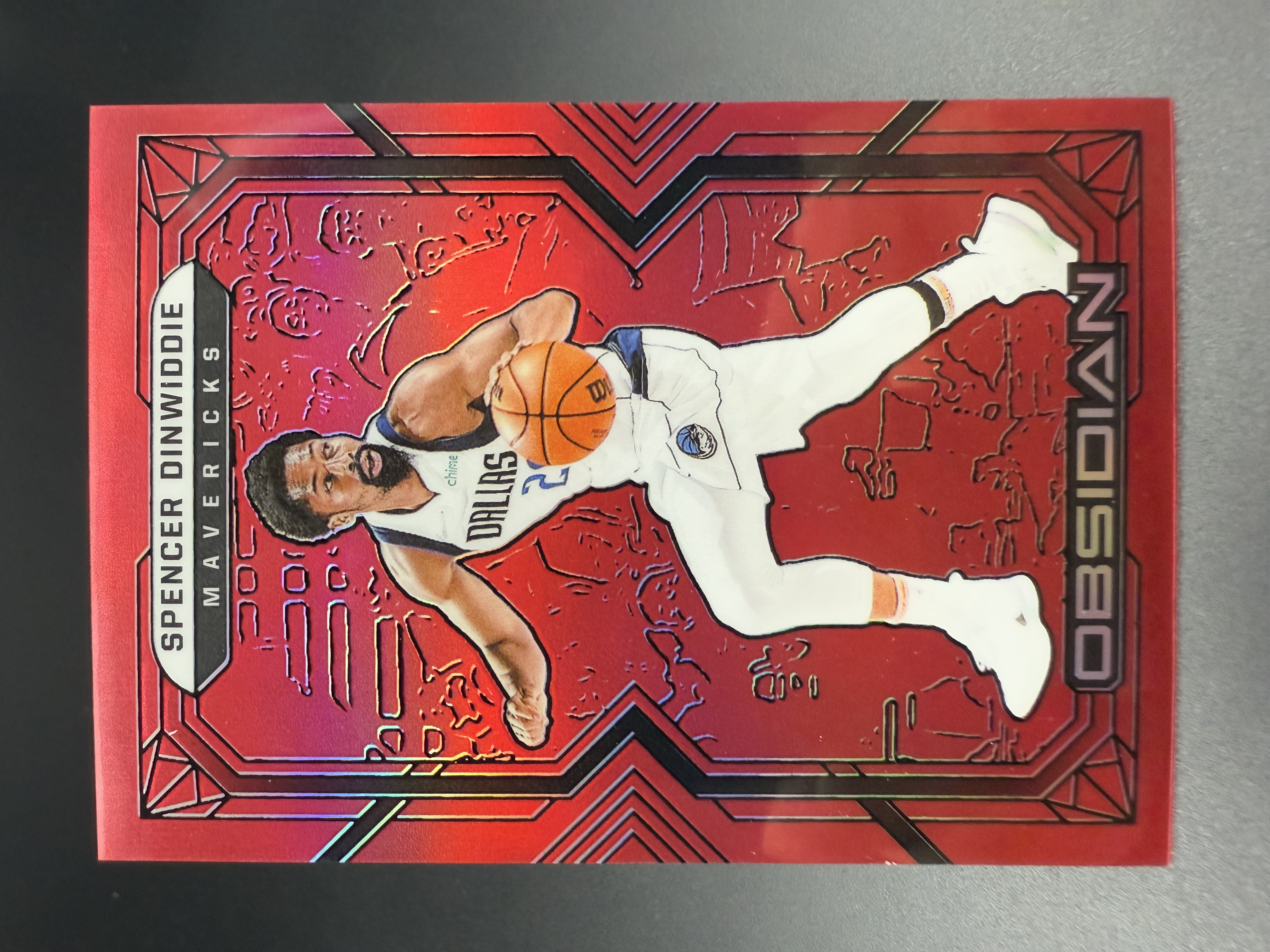 2021-22 Panini Obsidian Spencer Dinwiddie 【湖水蓝拍卖】斯宾瑟 丁维迪 独行侠 黑曜石 红折 折射 非带编 专收凑套必备 未来可期 卡品如图 ZG