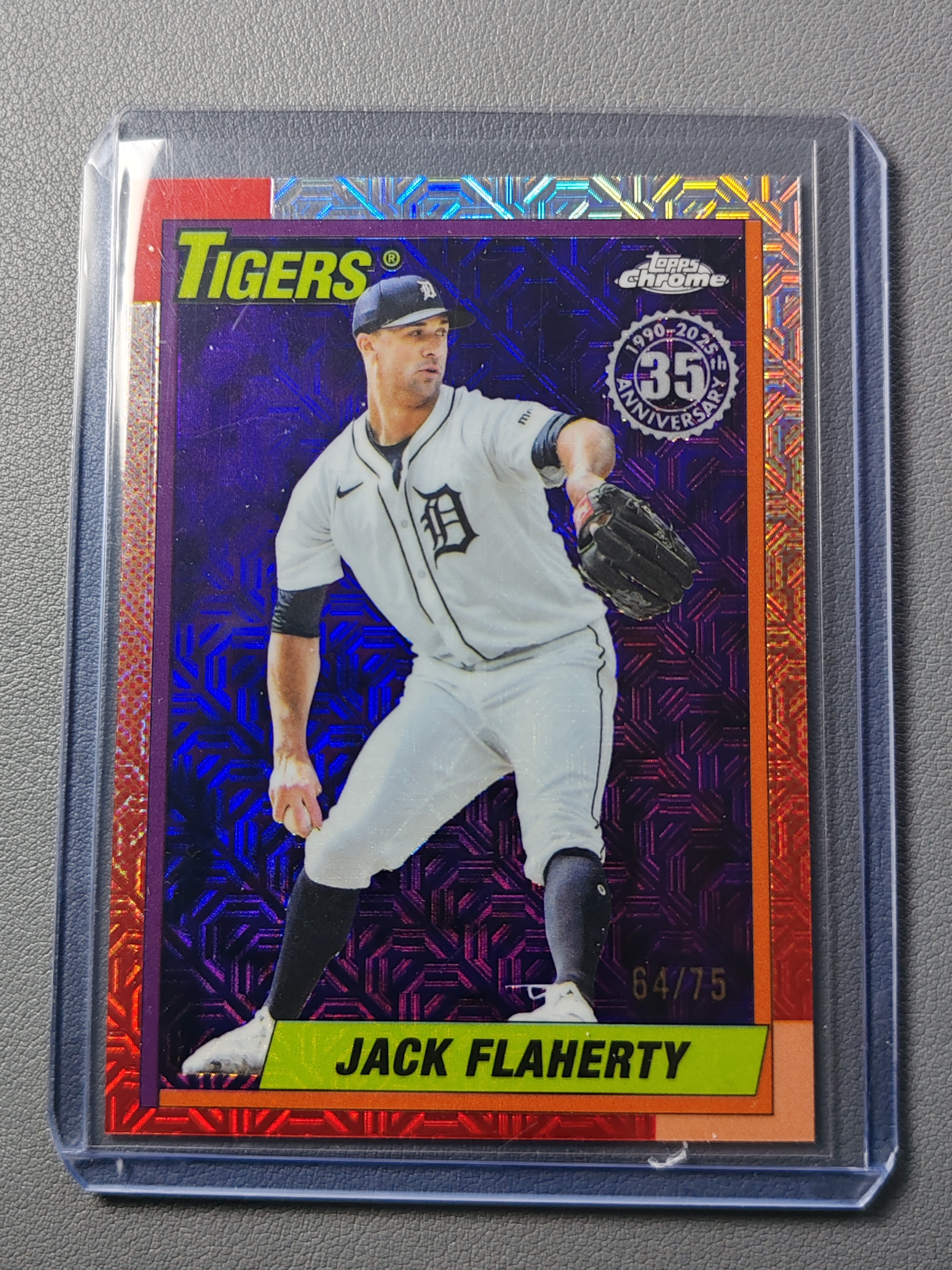 2025 Topps Update Jack Flaherty 75编!紫mojo折!银包【Pocky】