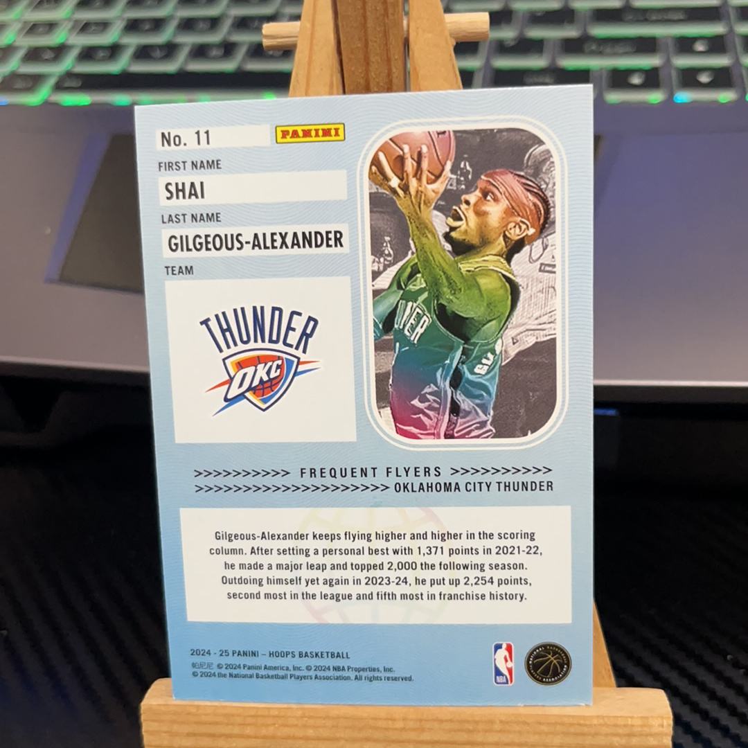 2024-25 Panini NBA Hoops Shai Gilgeous-Alexander 亚历山大 雷霆 SGA hoops系列 卡品如图 凑图必备 值得收藏!免费代卖!