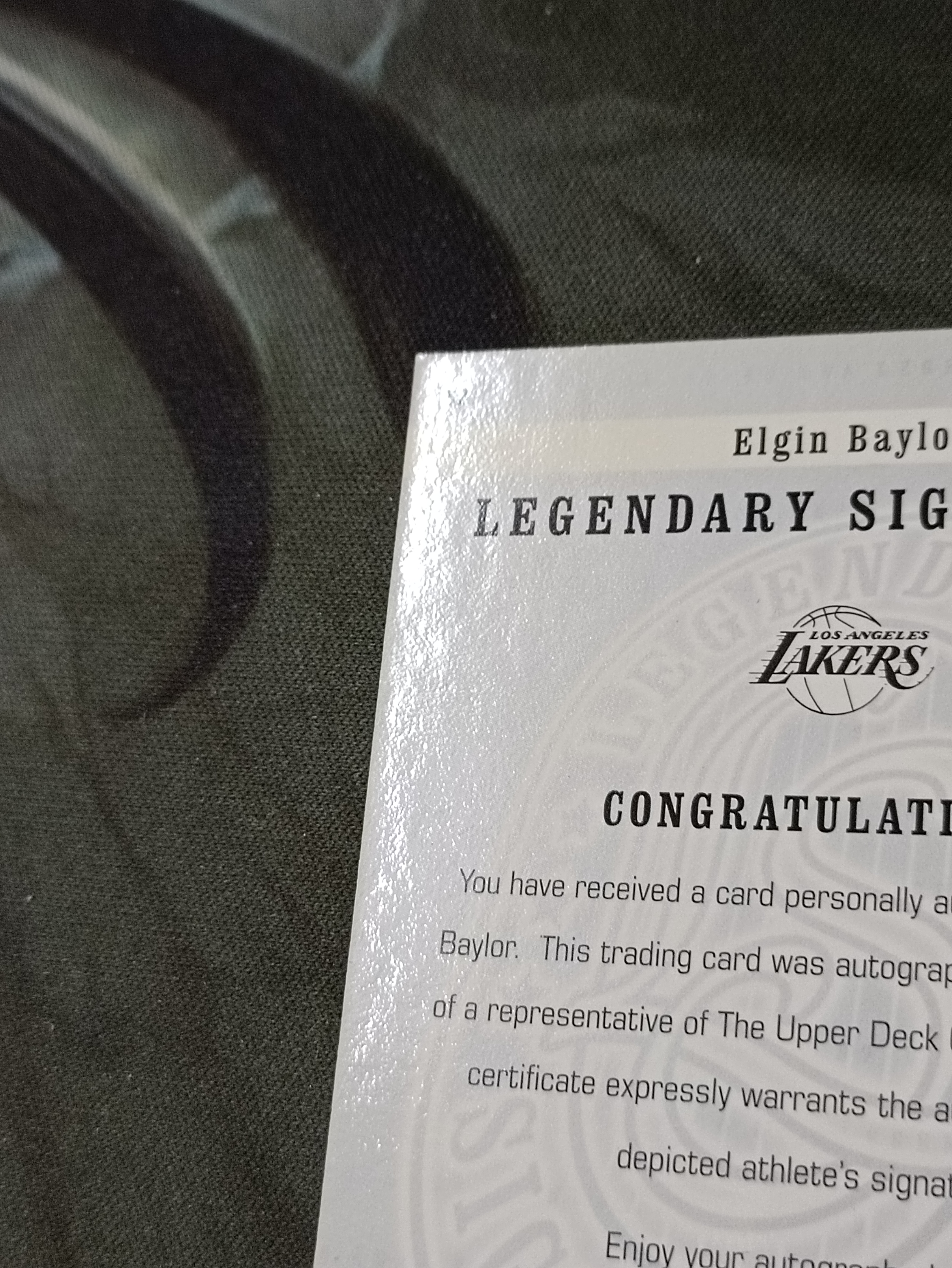 1999-00 Upper Deck NBA Legends Elgin Baylor 元年传奇系列 埃尔金贝勒 亲笔签名签字 卡签 湖人 记录总得分(品墨见大图小瑕)《苏州卡通》【ZZJ】