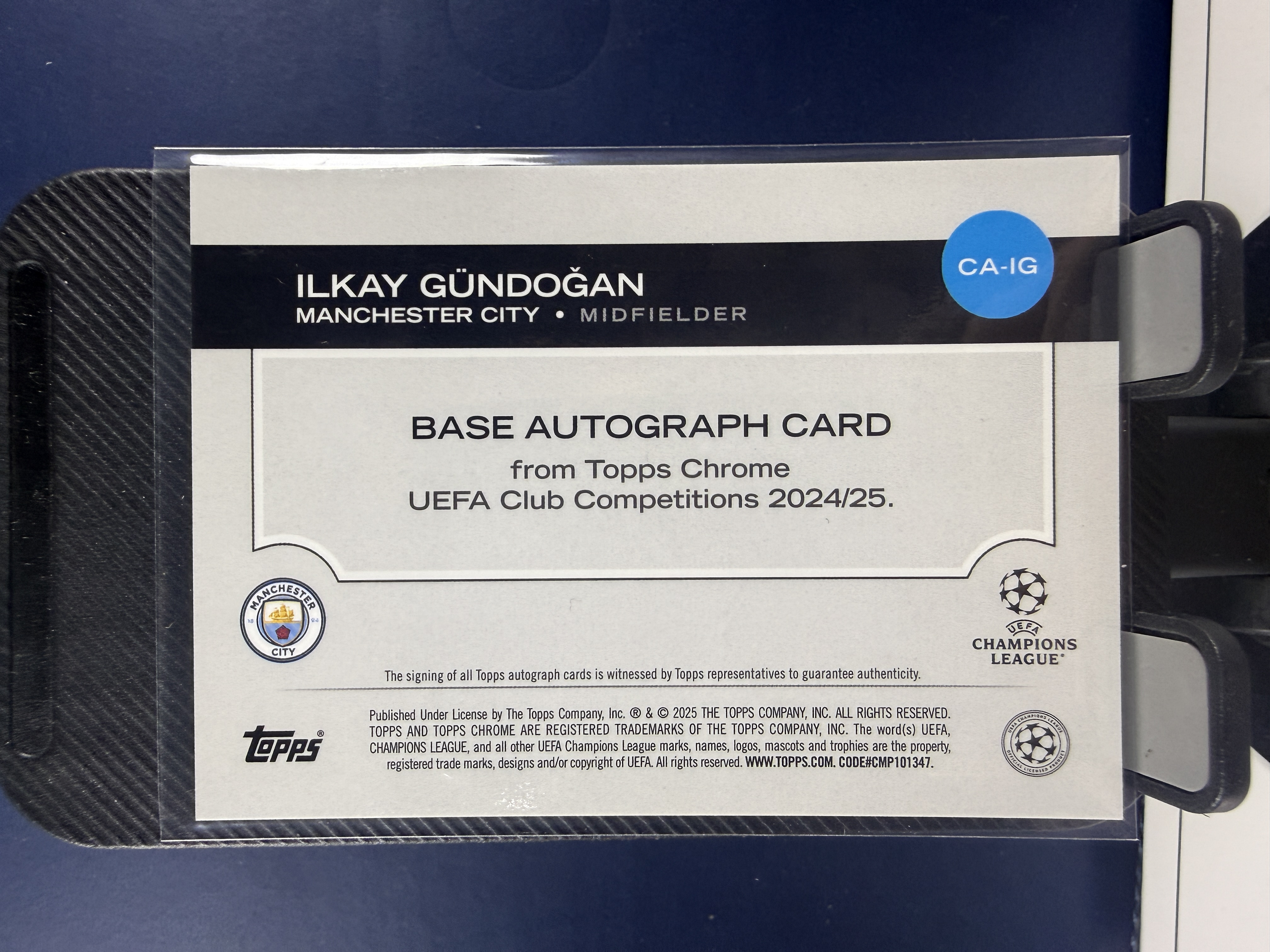 2024-25 Topps Chrome Ilkay Gundogan TC 欧冠 曼城 京多安 签字 签名 绿折 折射 99编 蓝笔签 收藏必备 (沸腾)