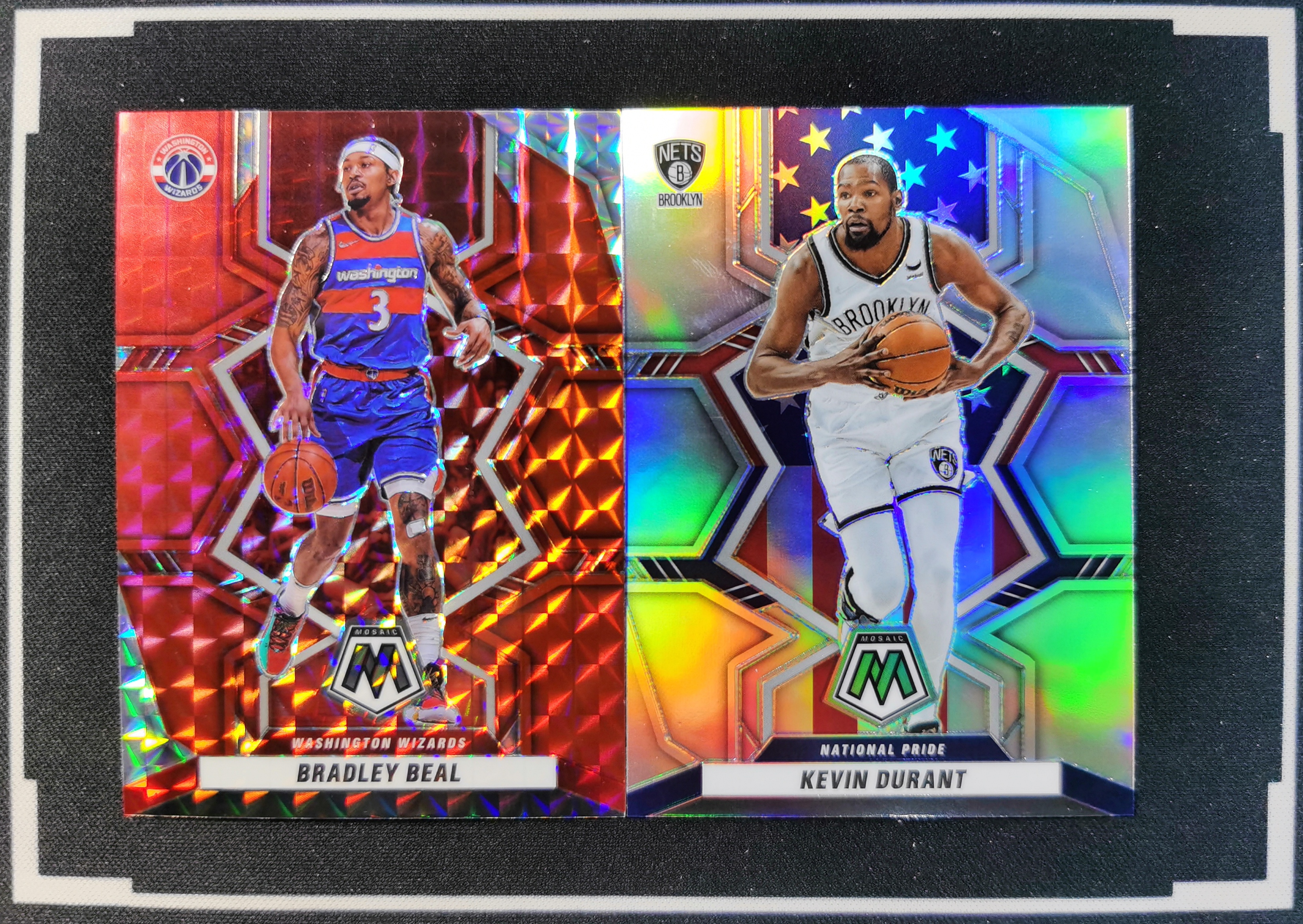 2021-22 PANINI MOSAIC RC 马赛克 折射 红马赛克折 布拉德利 比尔 银折 凯文 杜兰特 卡品如图 收藏必备 -猕猴桃-【乌苏拍卖】