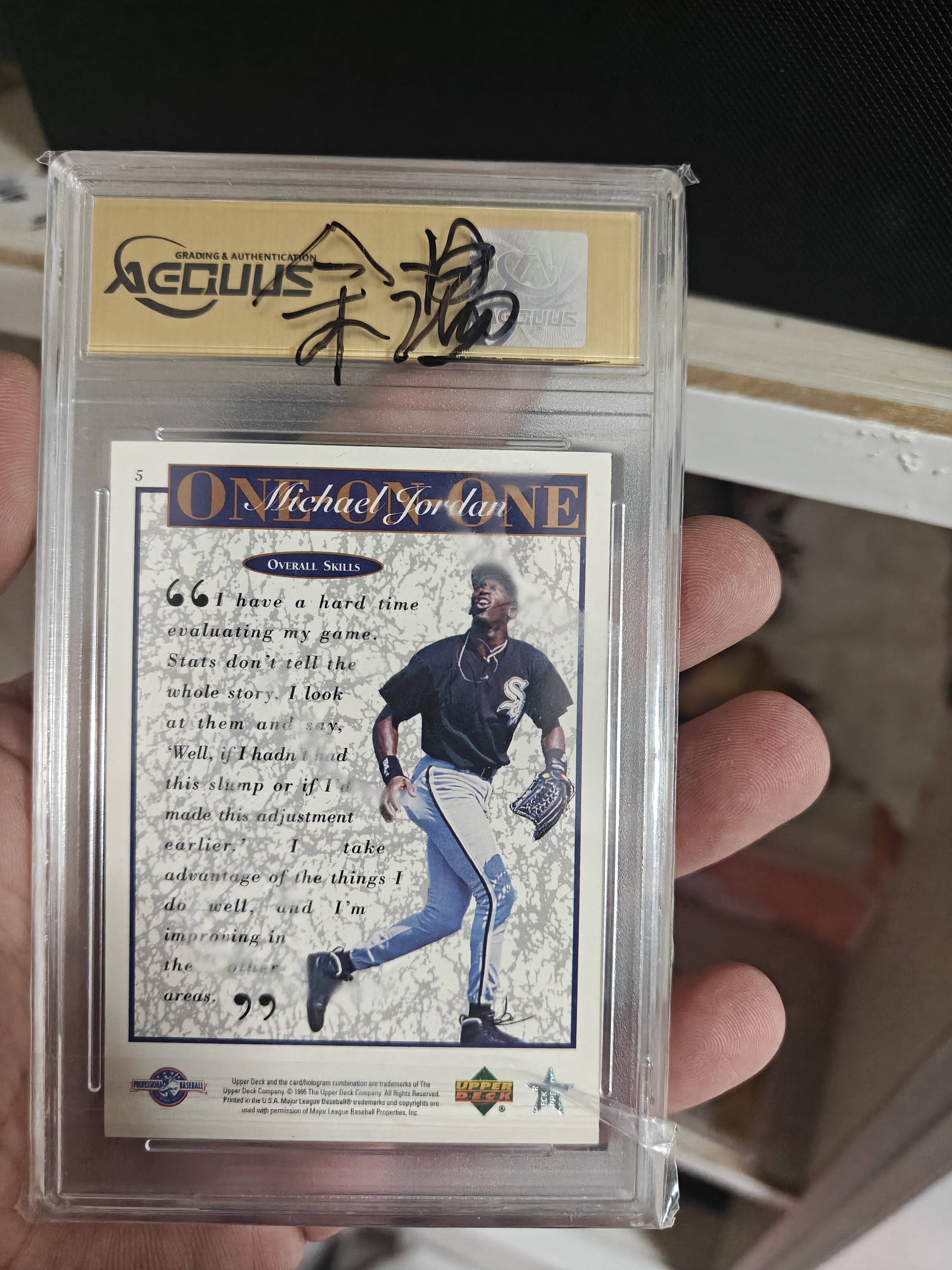 1995 Upper Deck Minor League Michael Jordan #5 乔丹 迈克尔 篮球之神 ud老卡 大比例 one on one 收藏投资必备