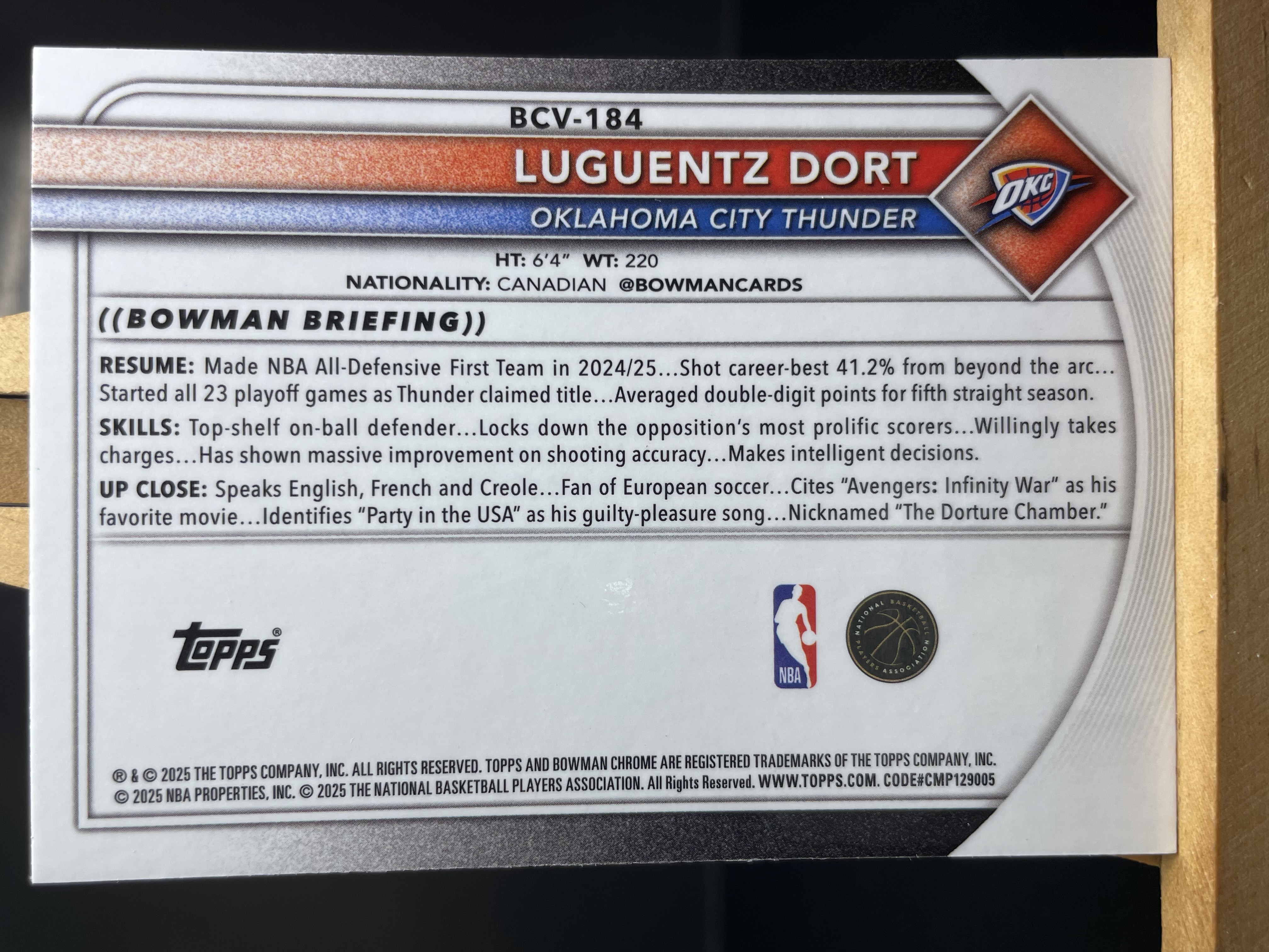 (A1) 2025 TOPPS MOJO折 吕冈茨 多尔特 雷霆 近期大热球星 收藏凑套必备 卡品如图 !!!