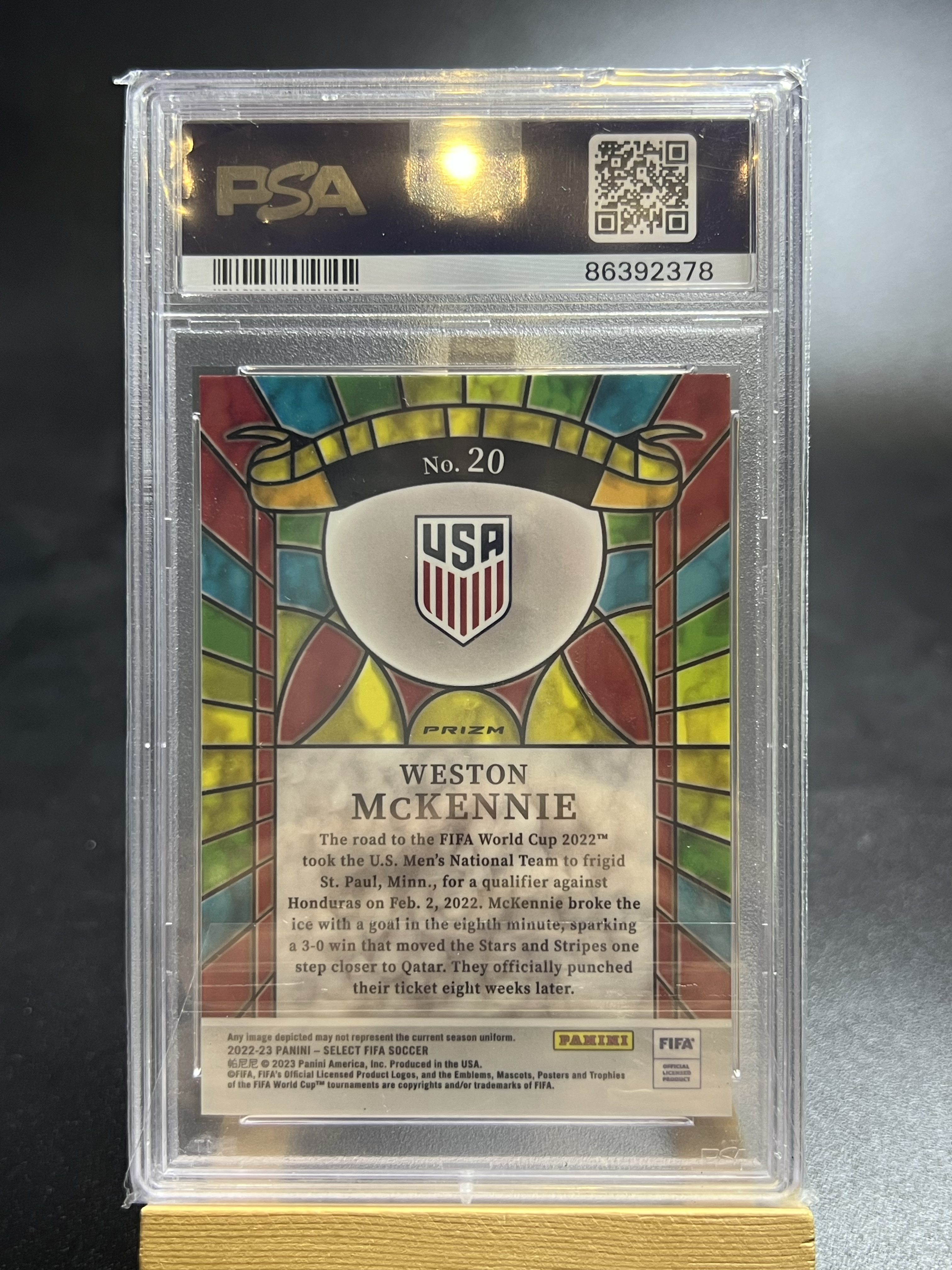 2022-23 Panini Select Weston McKennie 帕尼尼 FIFA 美国 麦肯尼 教堂 大比例 C罗前队友 ssp 未来潜力 psa 8分 李哥 叉叉拍卖