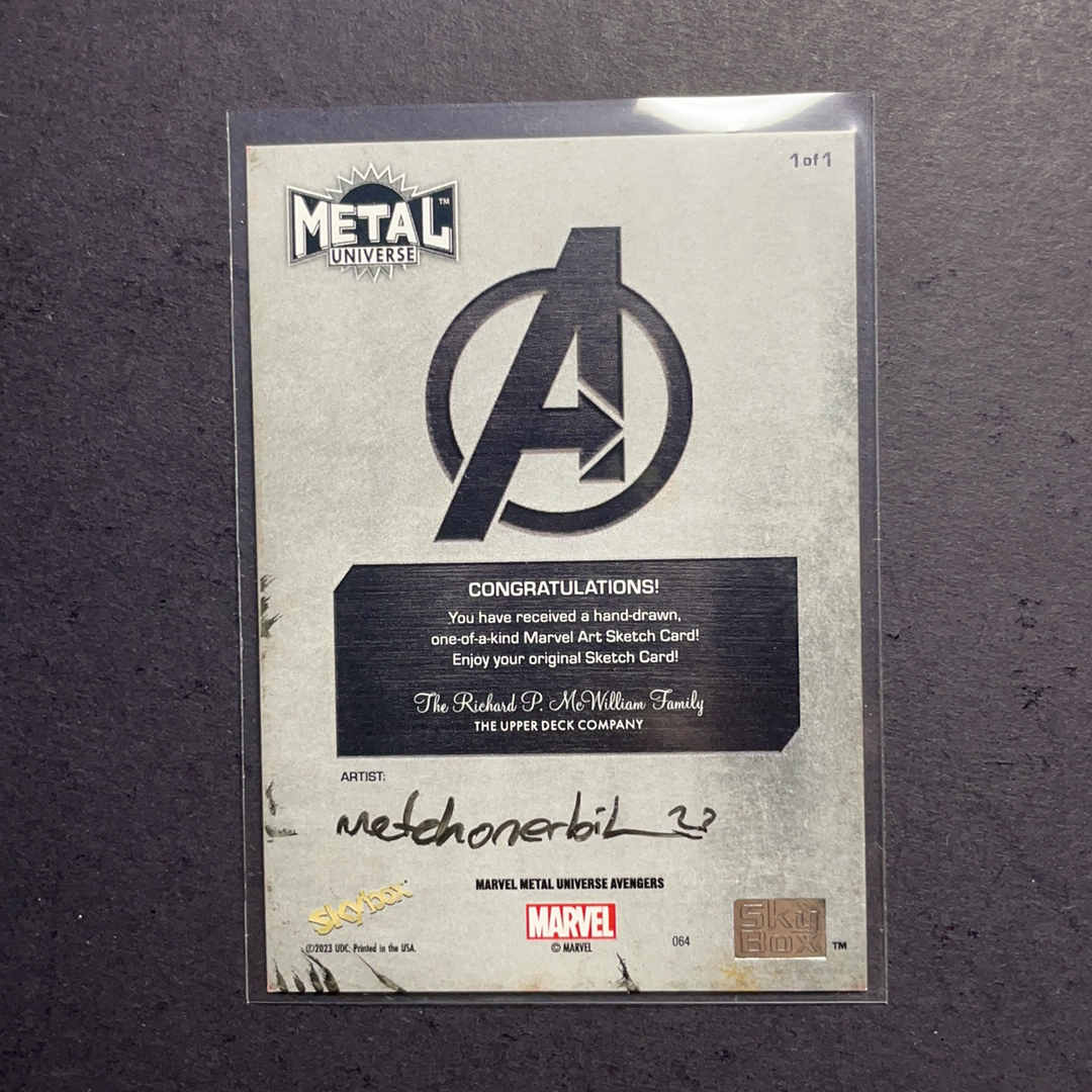 2024 SkyBox Marvel (MCU) 复仇者联盟 章鱼博士 1/1官卡手绘 画师签字见图2 2024 UD漫威漫画Metal Universe复联系列 粉条代拍